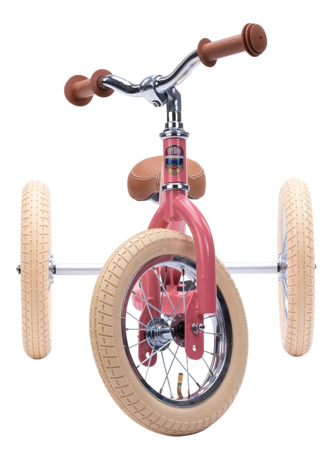 Trybike 2-in-1 loopfiets van staal - detail roze