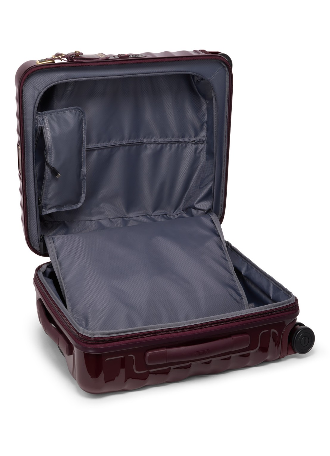 TUMI 19 Degree Continental vergrootbare spinner met USB-C oplaadpoort 55 cm - achterkant bordeauxrood