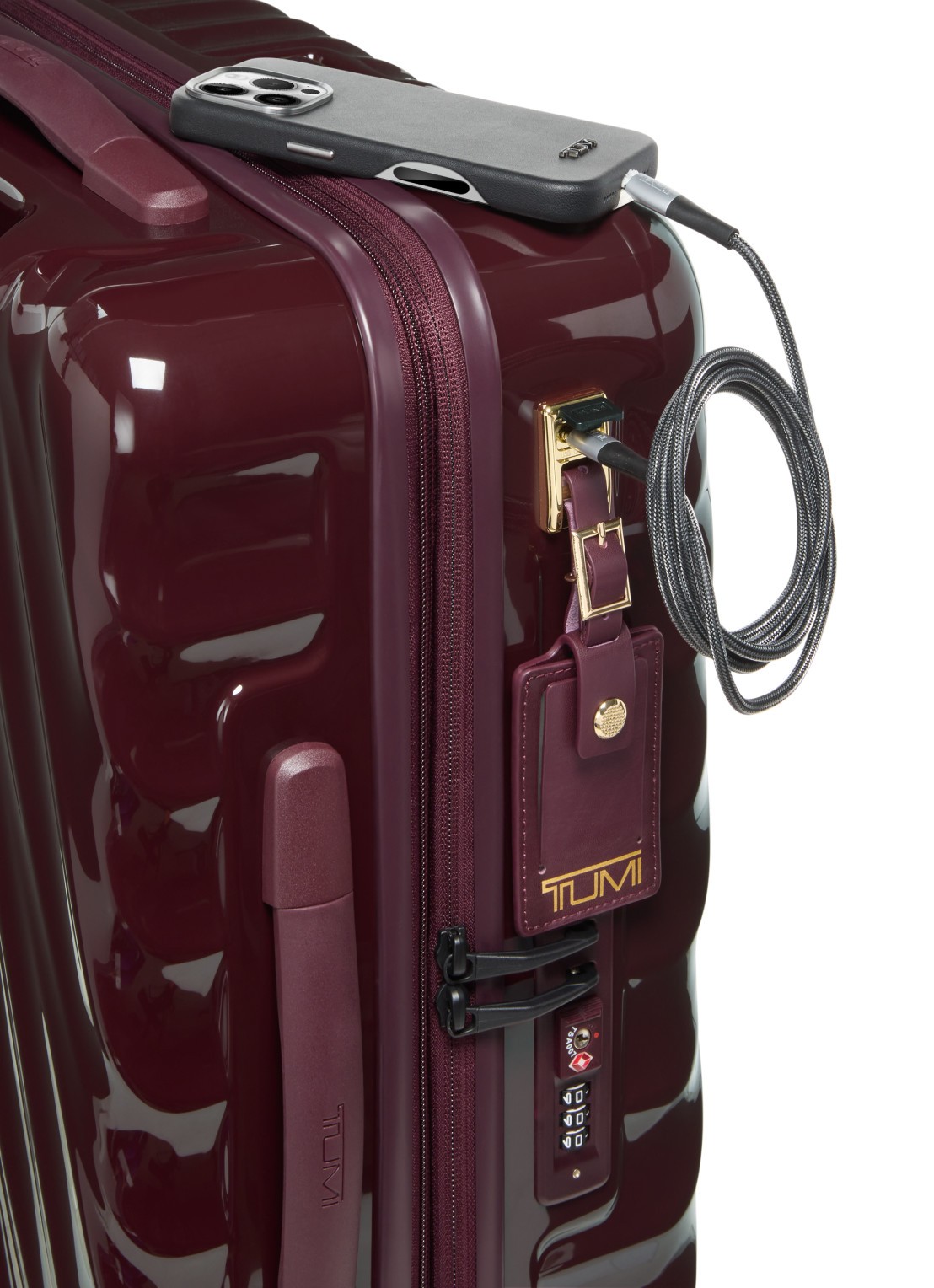 TUMI 19 Degree Continental vergrootbare spinner met USB-C oplaadpoort 55 cm - detail 7 bordeauxrood