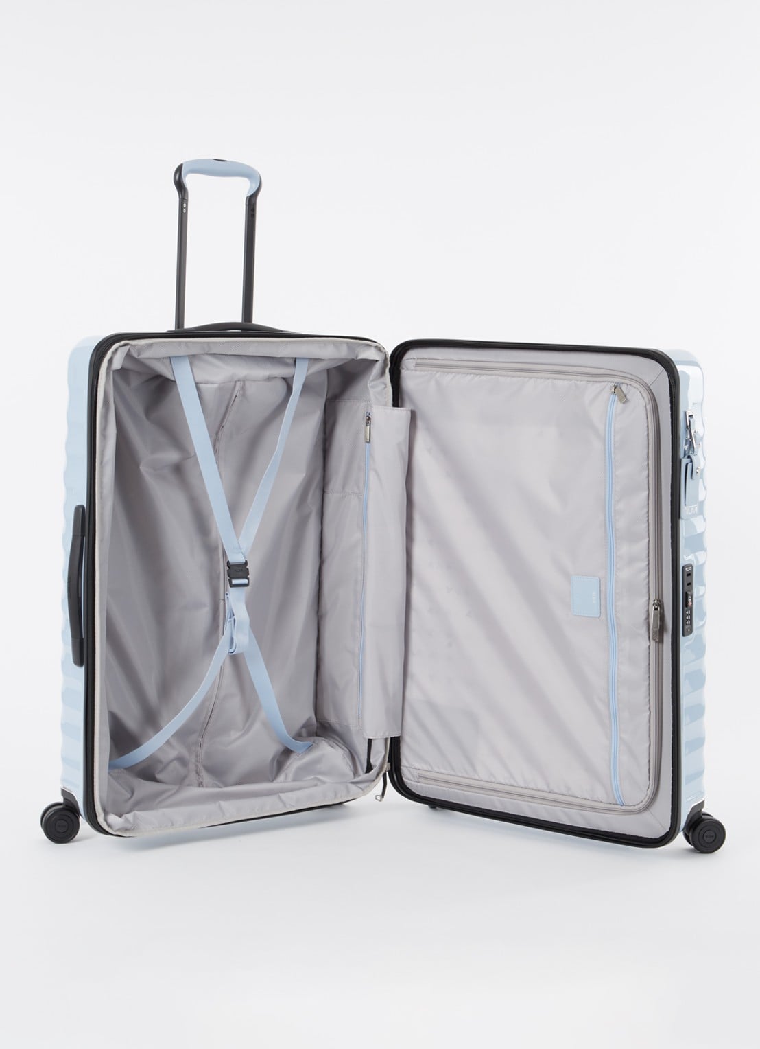 TUMI 19 Degree Extended Trip vergrootbare spinner 76 cm - voorkant 4 lichtblauw