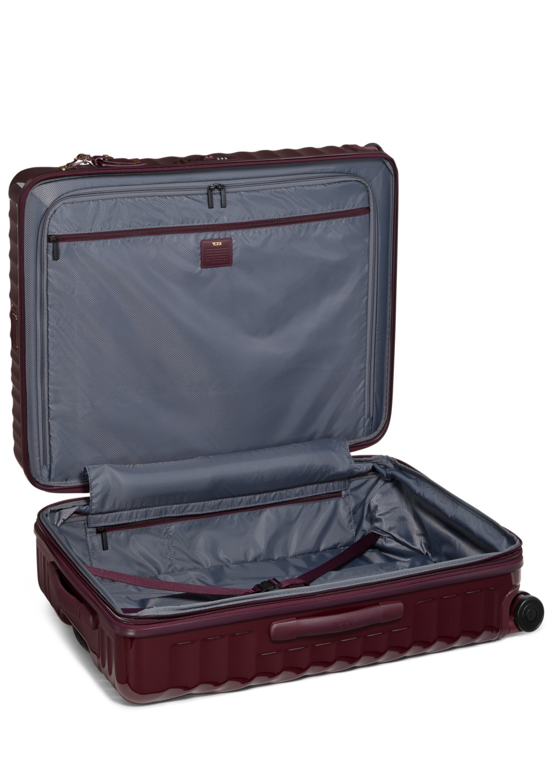 TUMI 19 Degree Extended Trip vergrootbare spinner met USB-poort 76 cm - voorkant 7 bordeauxrood