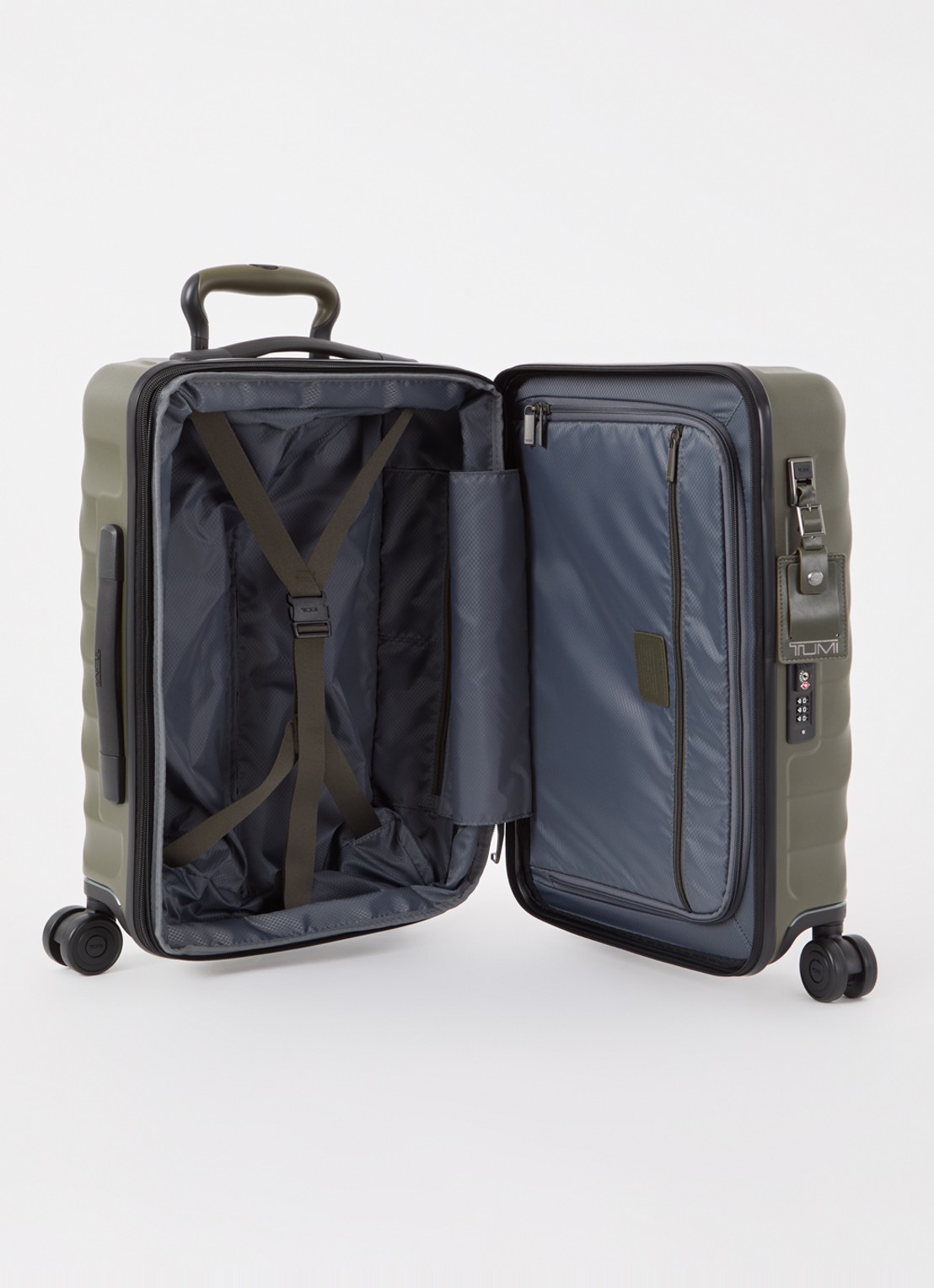 TUMI 19 Degree International vergrootbare spinner 55 cm  - voorkant 2 legergroen