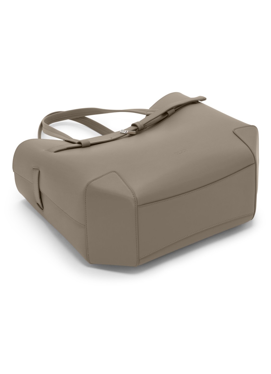TUMI Adatto Adatto schoudertas van leer - detail 4 taupe