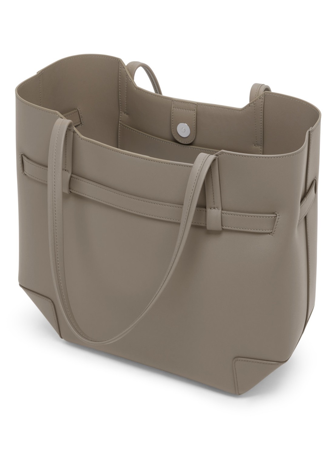 TUMI Adatto Adatto schoudertas van leer - detail 5 taupe