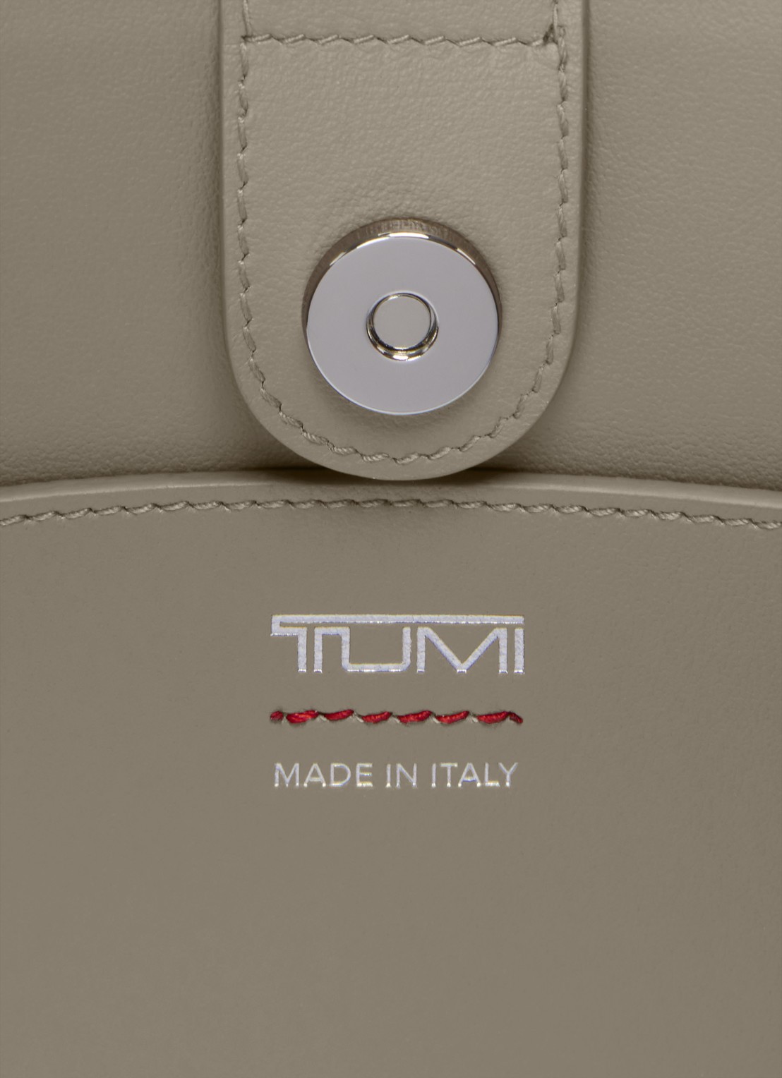 TUMI Adatto Adatto schoudertas van leer - detail 7 taupe
