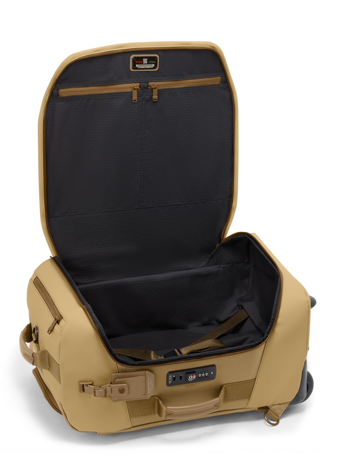 TUMI Agent businesstas met 14 inch laptopvak - voorkant 2 khaki