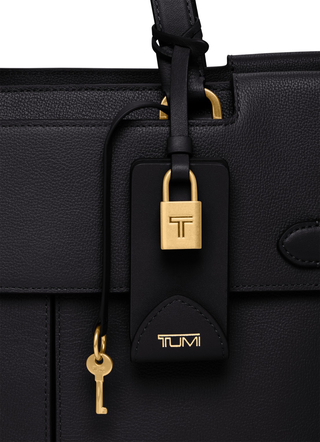 TUMI Agent Medium businesstas van leer met 13 inch laptopvak - unisex - detail 4 zwart