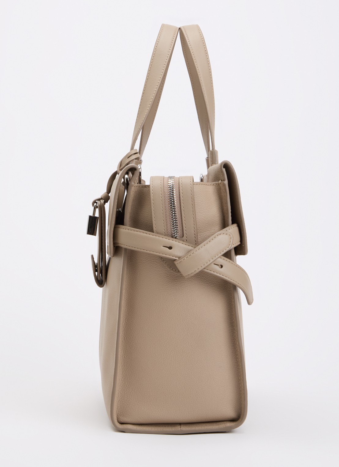 TUMI Agent Medium businesstas van leer met 13 inch laptopvak - unisex - detail 5 beige