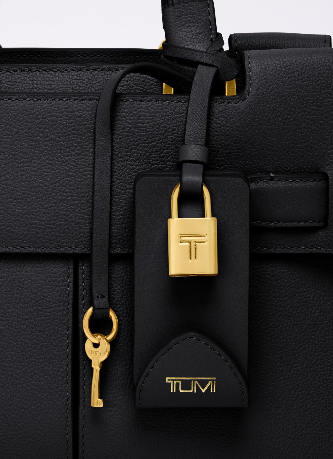 TUMI Agent Small handtas van leer - detail 2 zwart