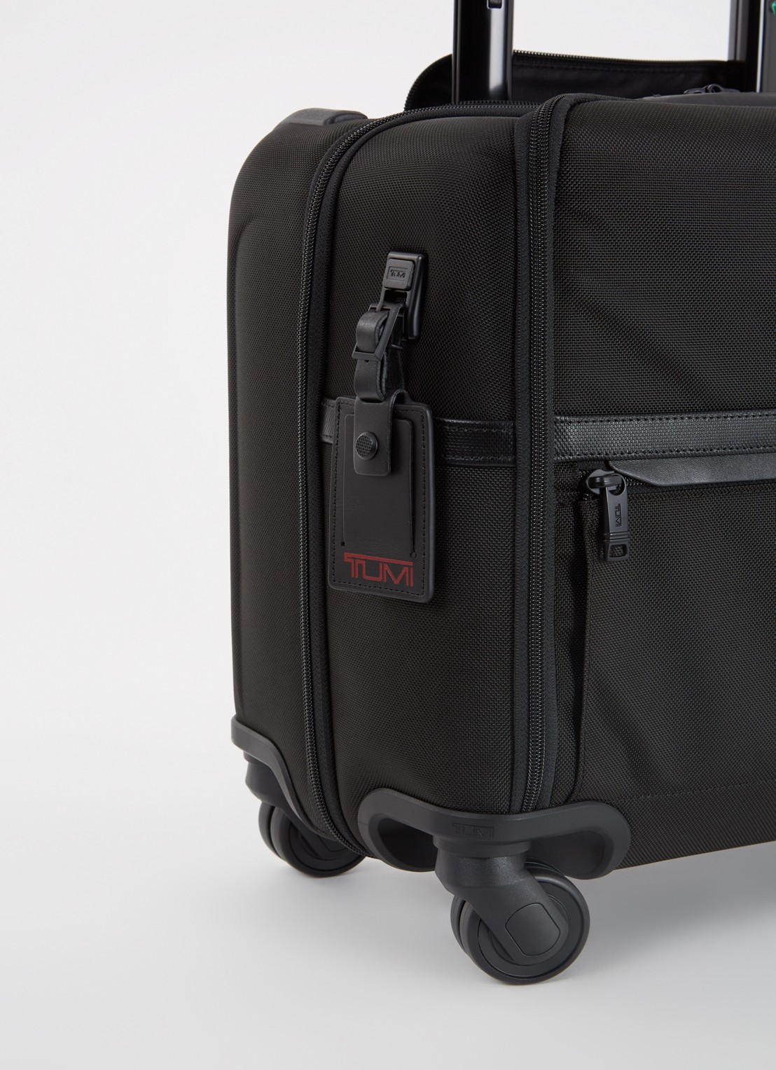 TUMI Alpha 3 Compact spinner 40 cm met 15 inch laptopvak - detail zwart