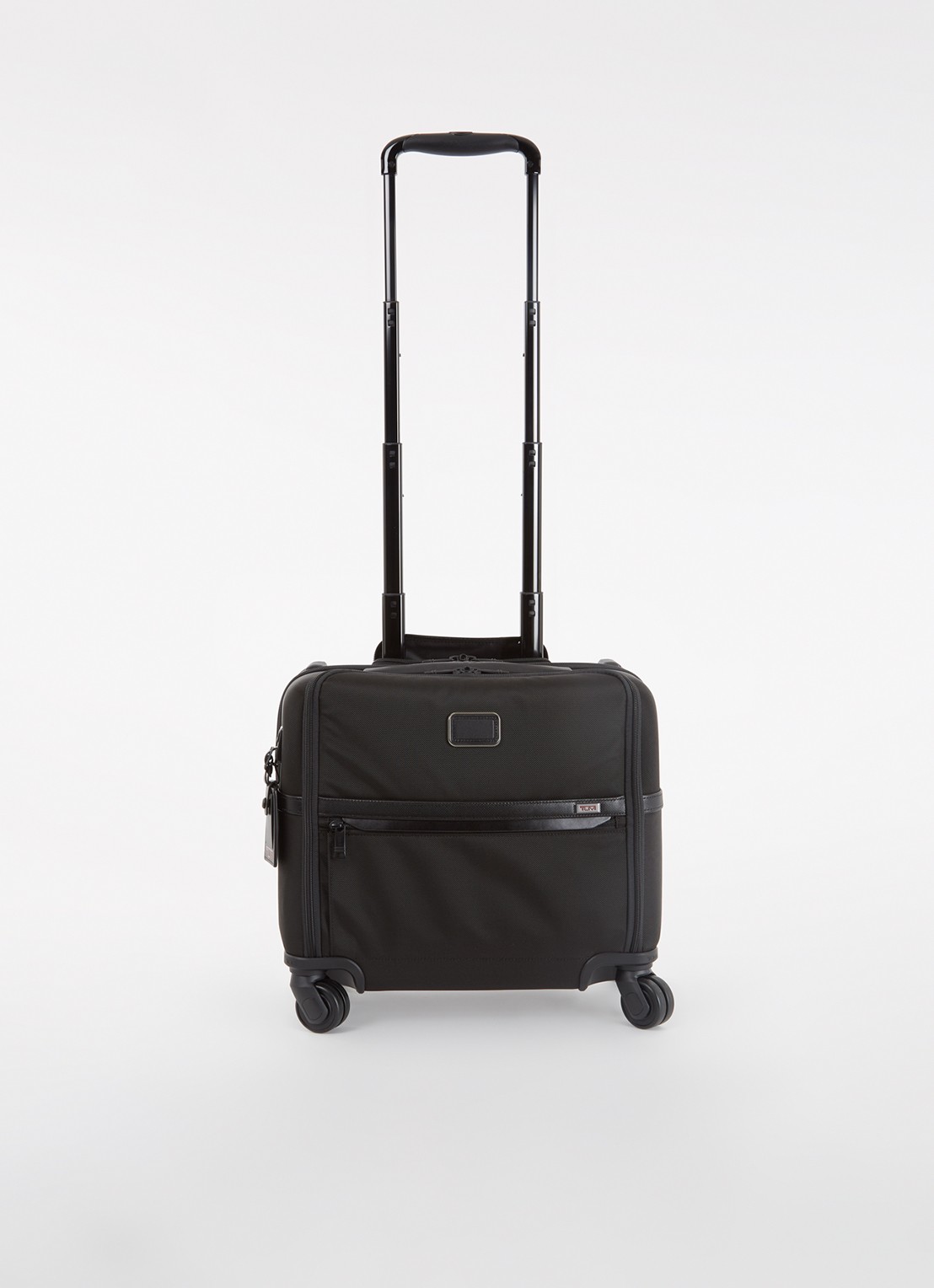 TUMI Alpha 3 Compact spinner 40 cm met 15 inch laptopvak - voorkant 4 zwart