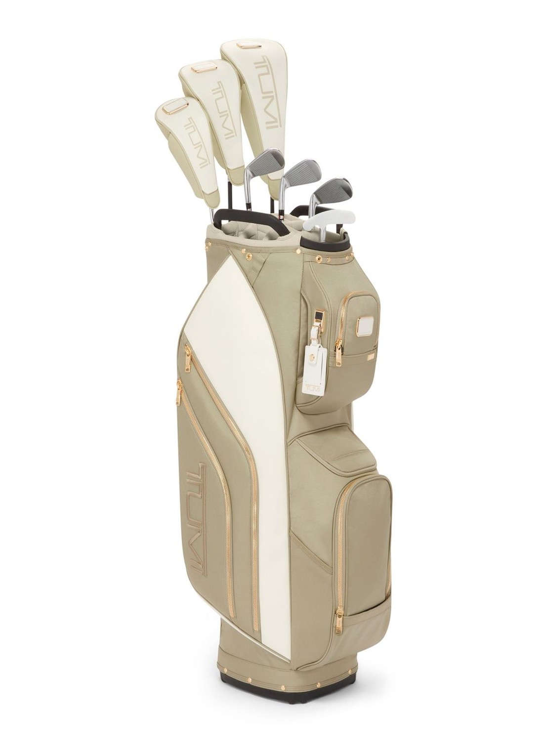 TUMI Alpha 3 Golf Cart tas met USB-C poort 91 cm - voorkant 2 gebroken wit