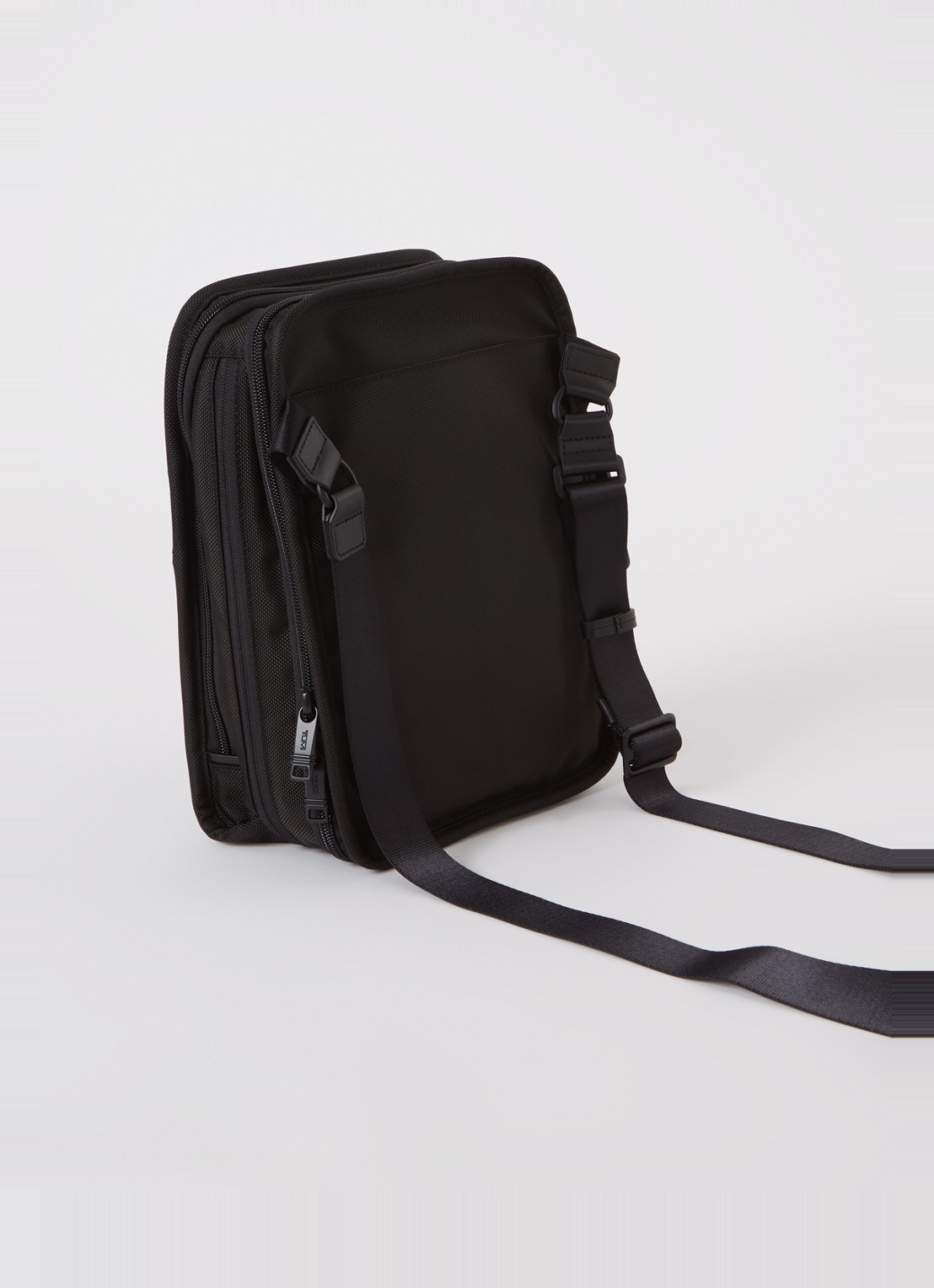 TUMI Alpha 3 Organizer crossbodytas met verstelbare schouderriem - achterkant 3 zwart