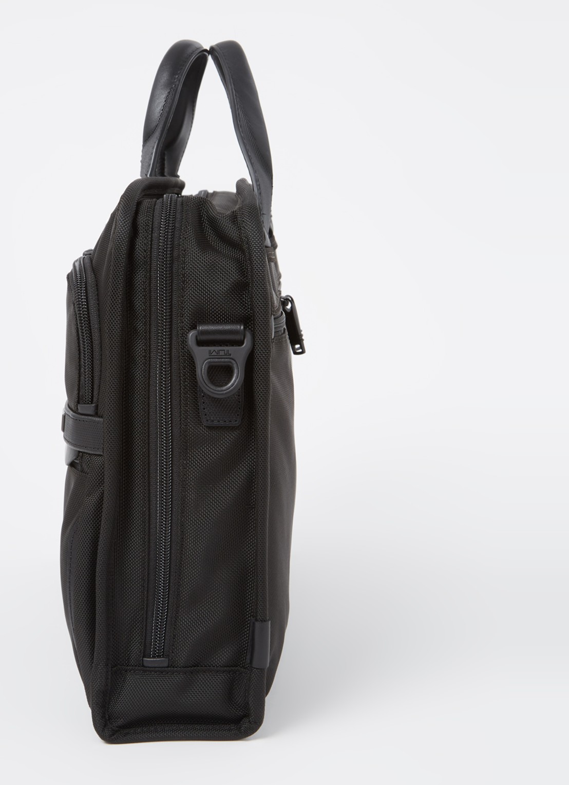 TUMI Alpha 3 Organizer Portfolio businesstas met leren details - detail 3 zwart
