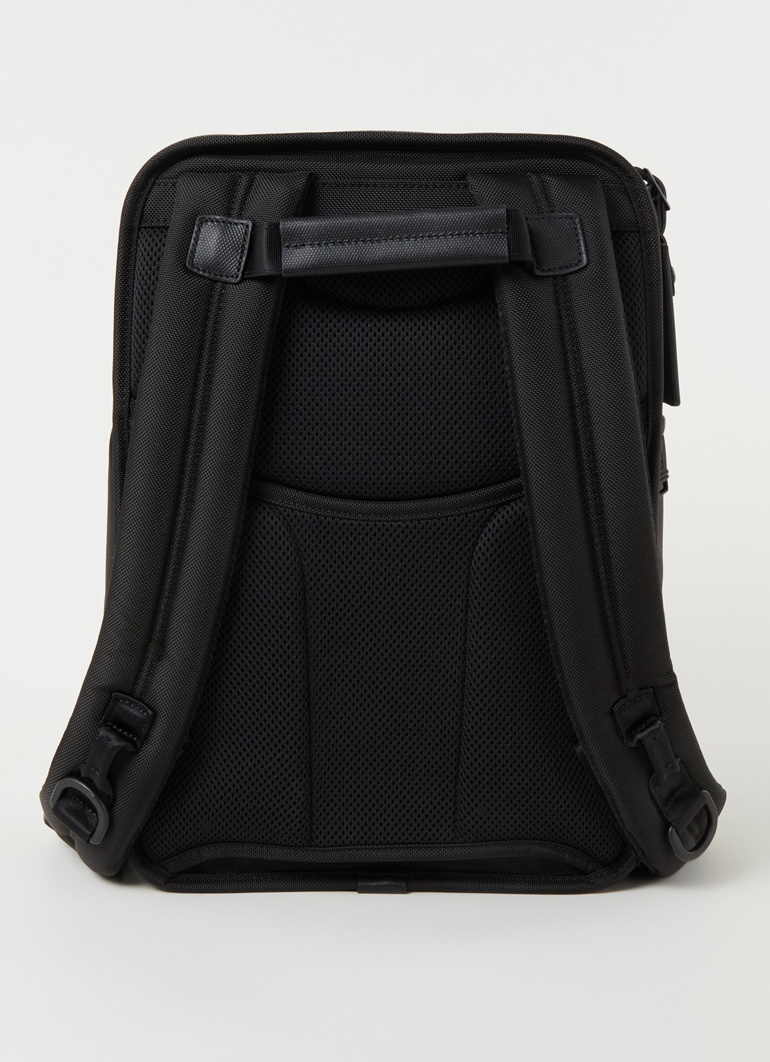 TUMI Alpha 3 Slim rugzak met 15 inch laptopvak - achterkant zwart