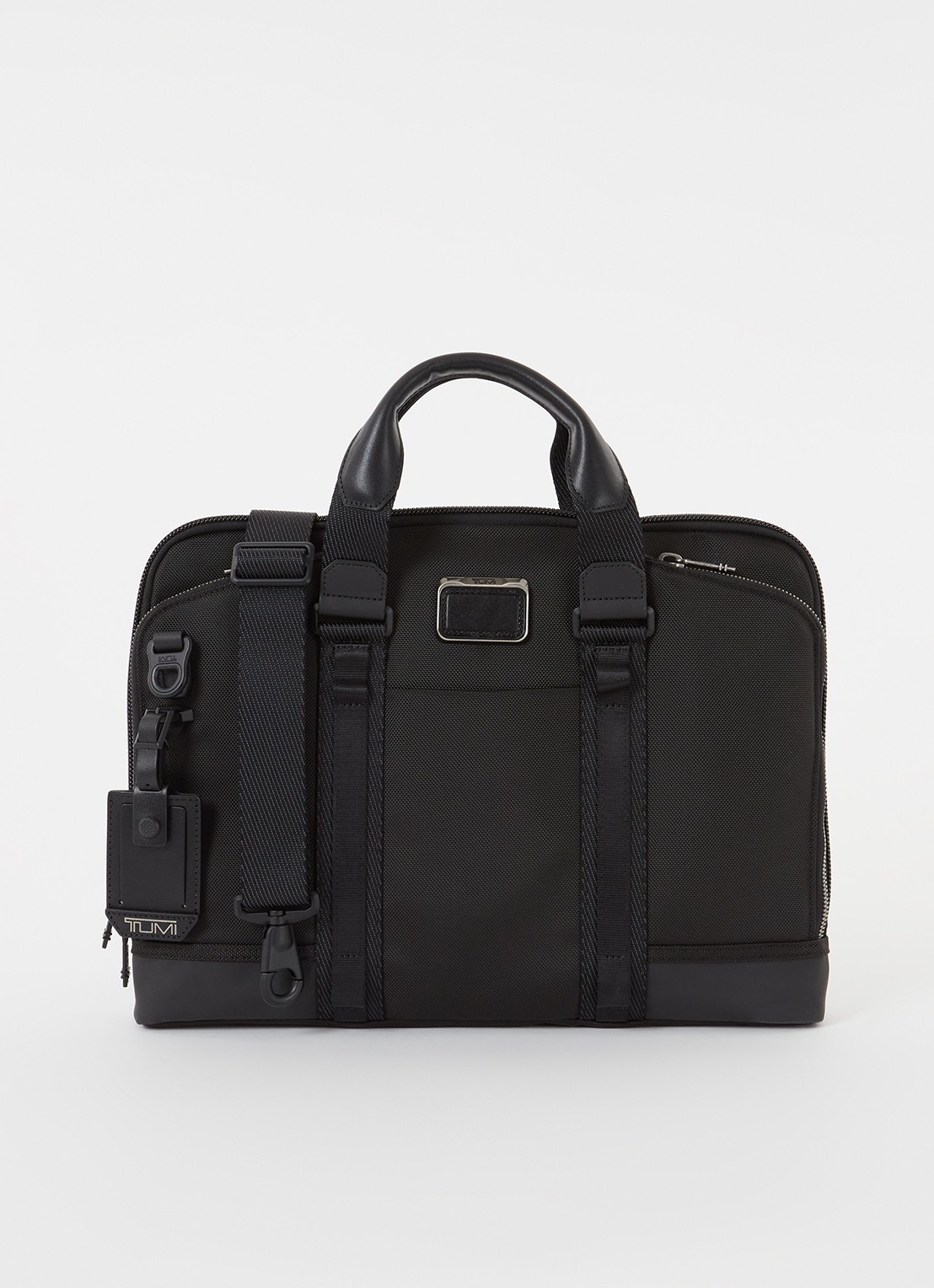 TUMI Alpha Bravo Academy businesstas met 15 inch laptopvak - voorkant 3 zwart