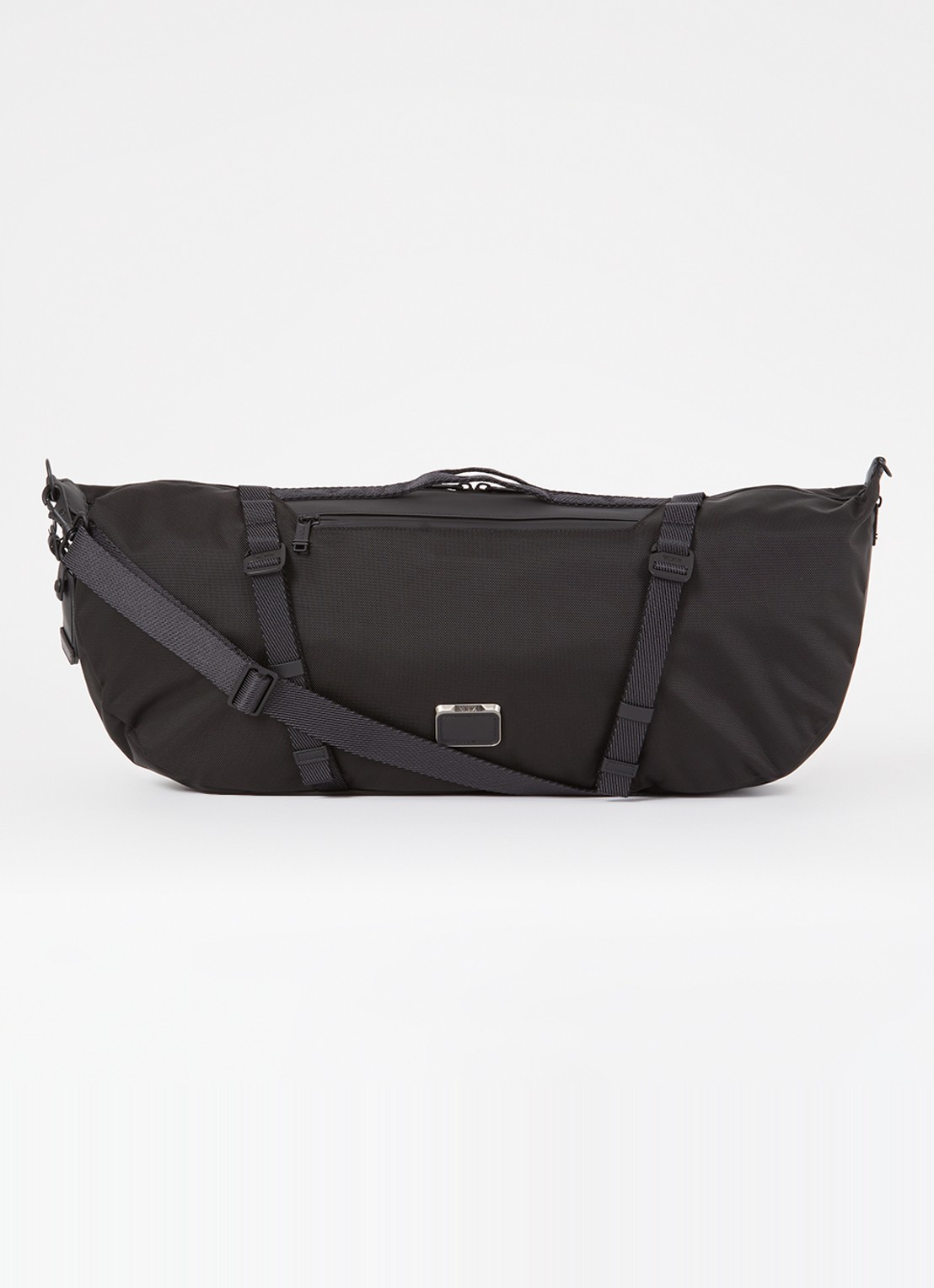 TUMI Alpha Bravo Deviation Sling vergrootbare weekendtas - voorkant 2 zwart