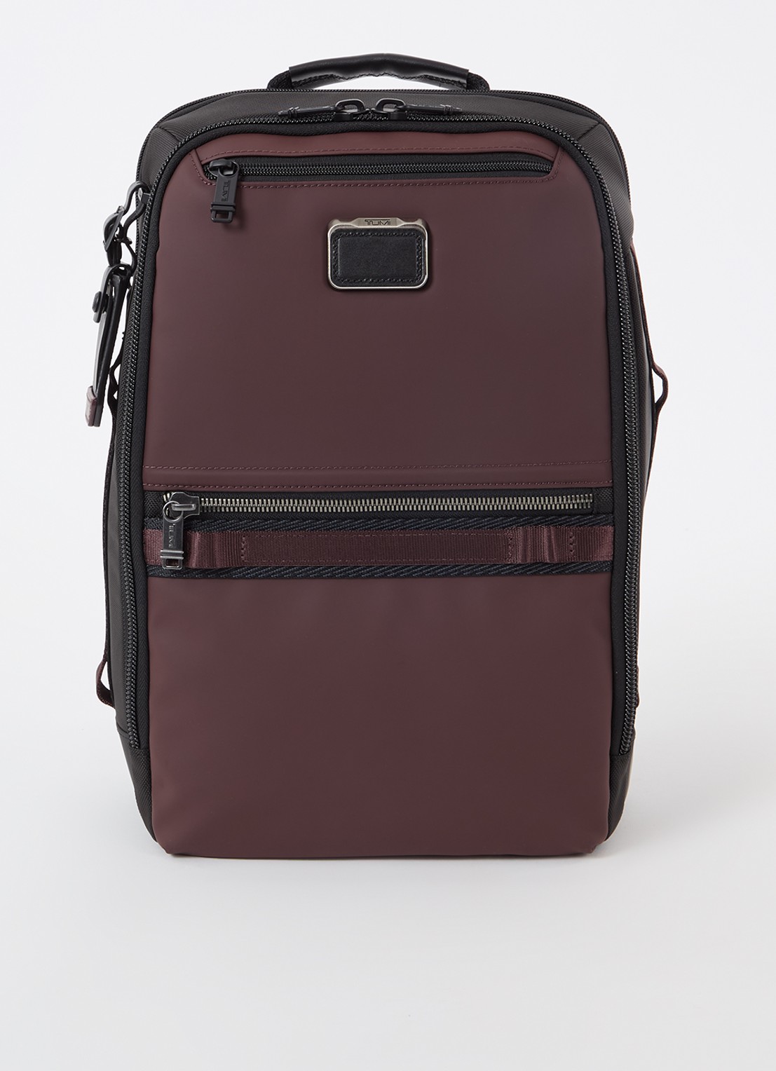 TUMI Alpha Bravo Dynamic rugzak met 15 inch laptopvak - voorkant bordeauxrood
