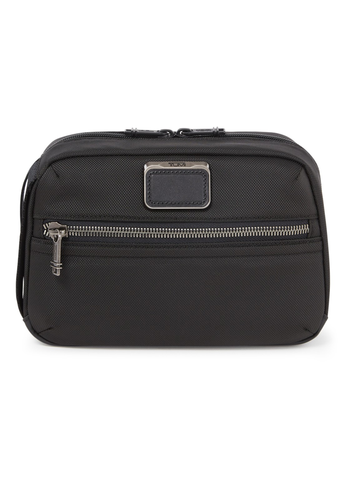 TUMI Alpha Bravo Response toilettas met logo detail  - voorkant zwart
