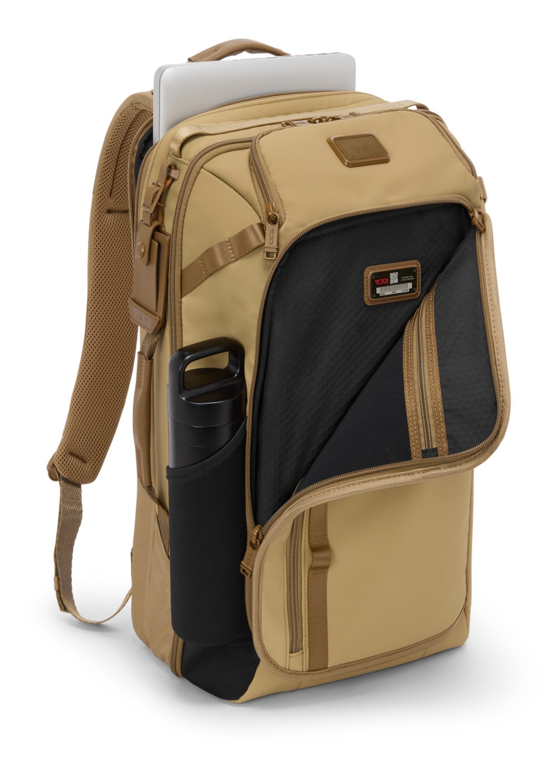 TUMI Alpha Bravo rugzak met 17 inch laptopvak - achterkant 6 khaki