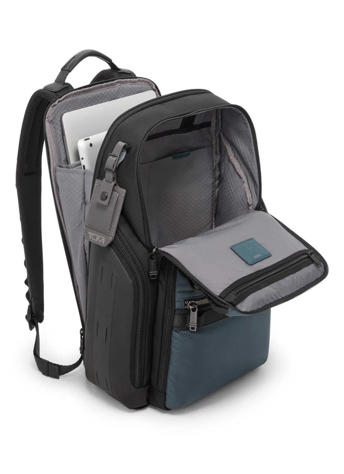 TUMI Alpha Bravo Search rugzak met 15 inch laptopvak - unisex - voorkant 6 petrol