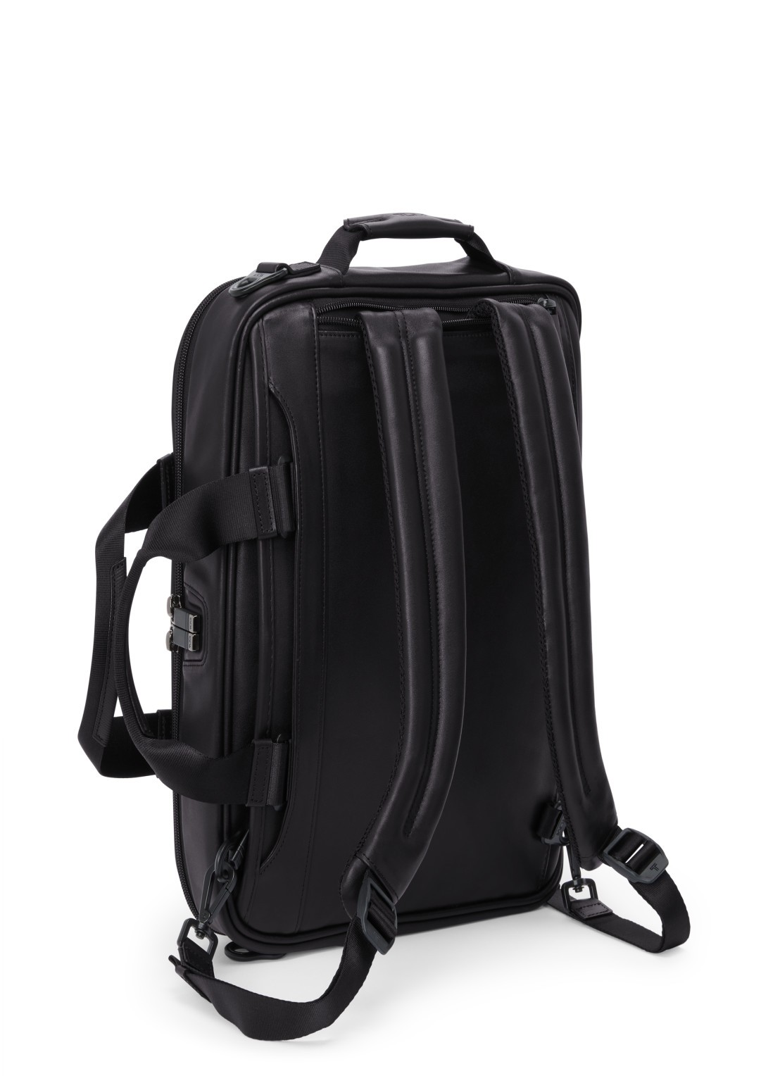 TUMI Alpha businesstas van leer - voorkant 5 zwart
