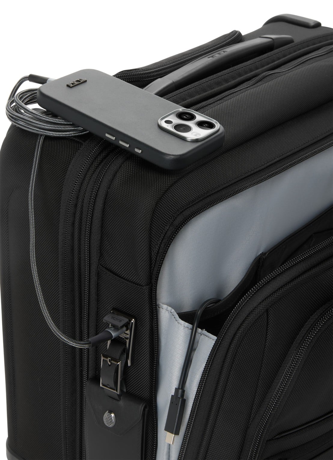TUMI Alpha DLX spinner 38,5 cm - detail 2 zwart