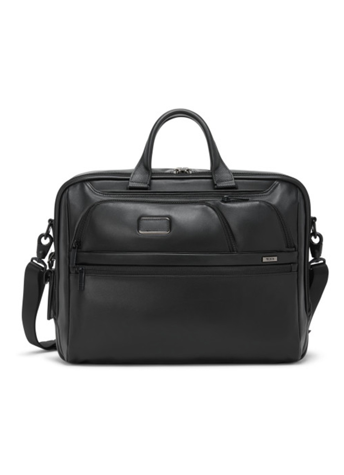 TUMI Alpha Large businesstas met 17 inch laptopvak - voorkant zwart