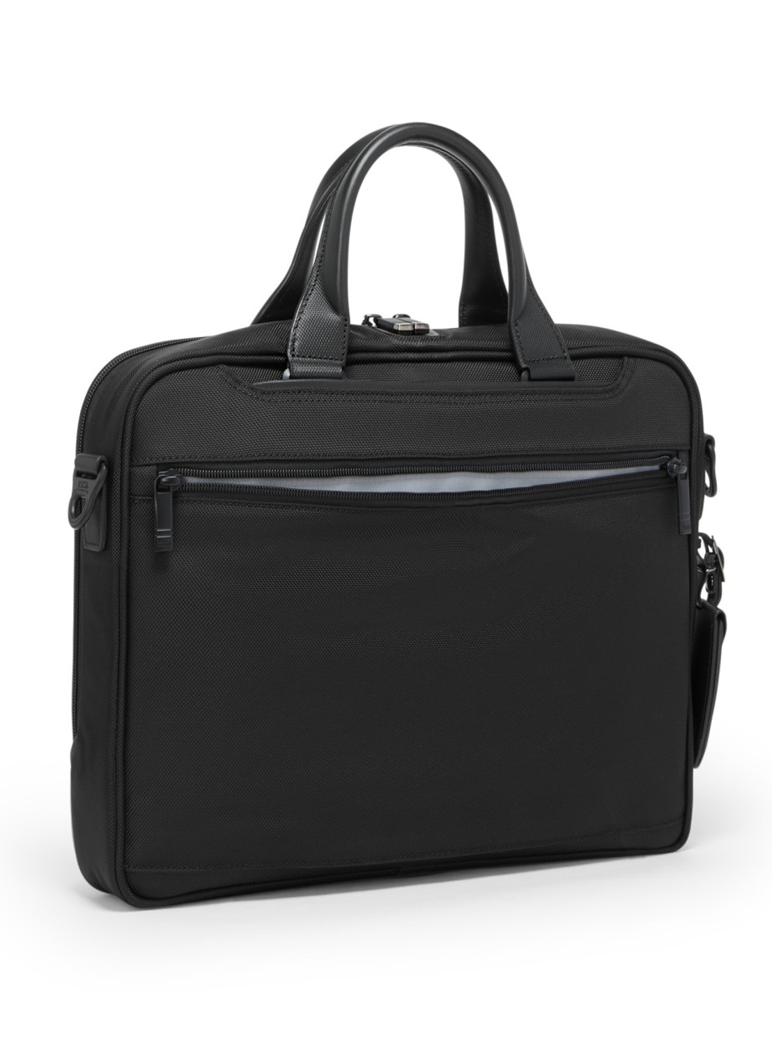 TUMI Alpha Medium businesstas met 15 inch laptopvak - detail zwart
