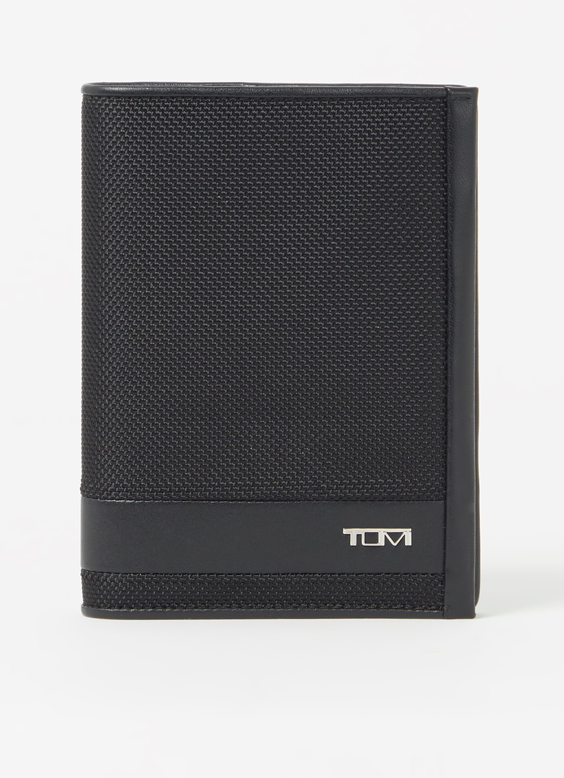TUMI Alpha paspoortetui met leren details - voorkant zwart
