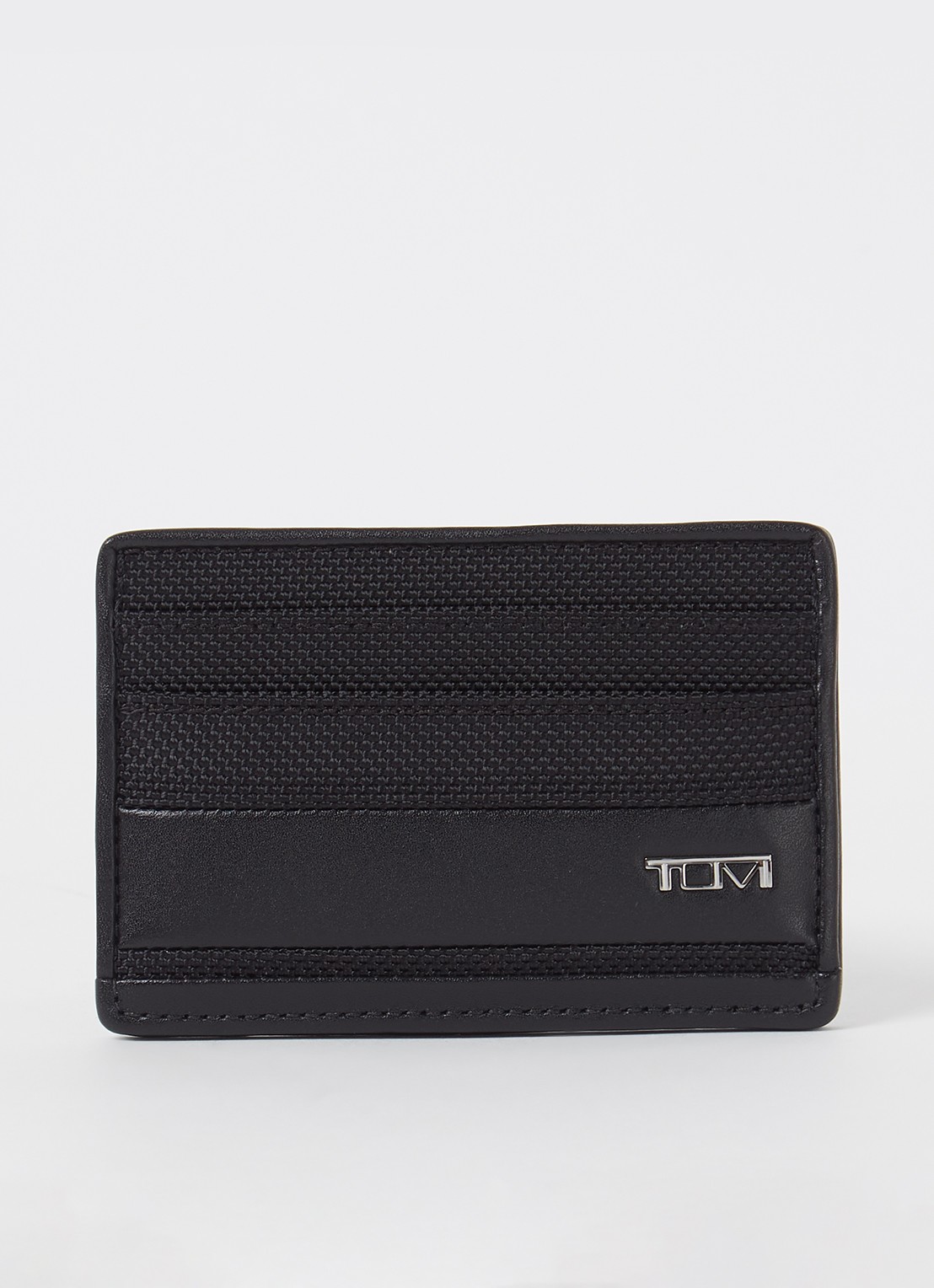TUMI Alpha Slim pasjeshouder met logo - voorkant zwart