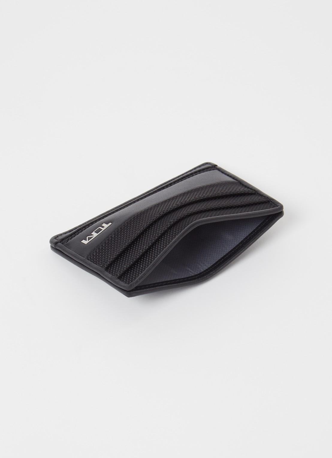 TUMI Alpha Slim pasjeshouder met logo - voorkant 2 zwart