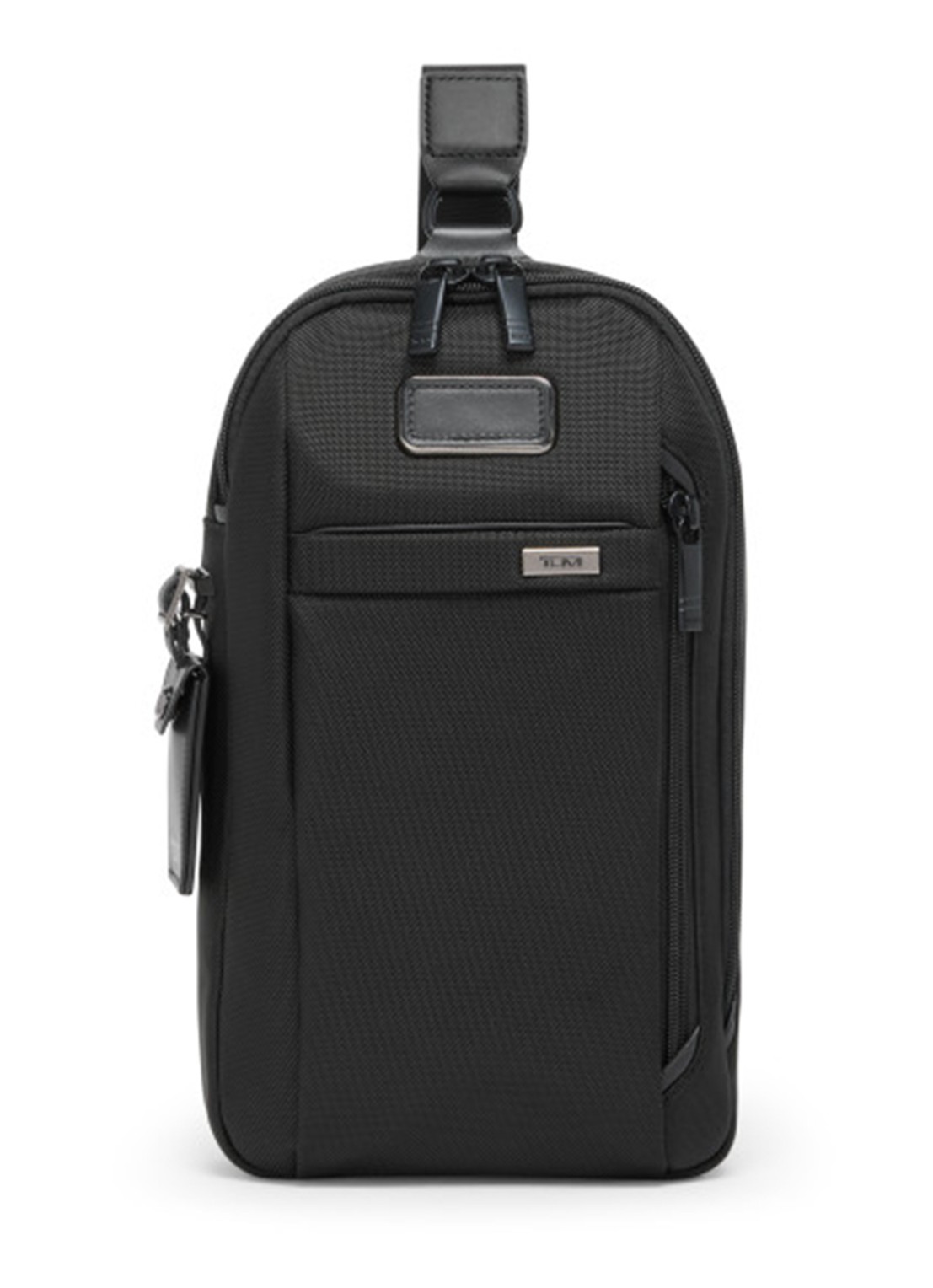 TUMI Alpha sling crossbodytas met logo - voorkant zwart