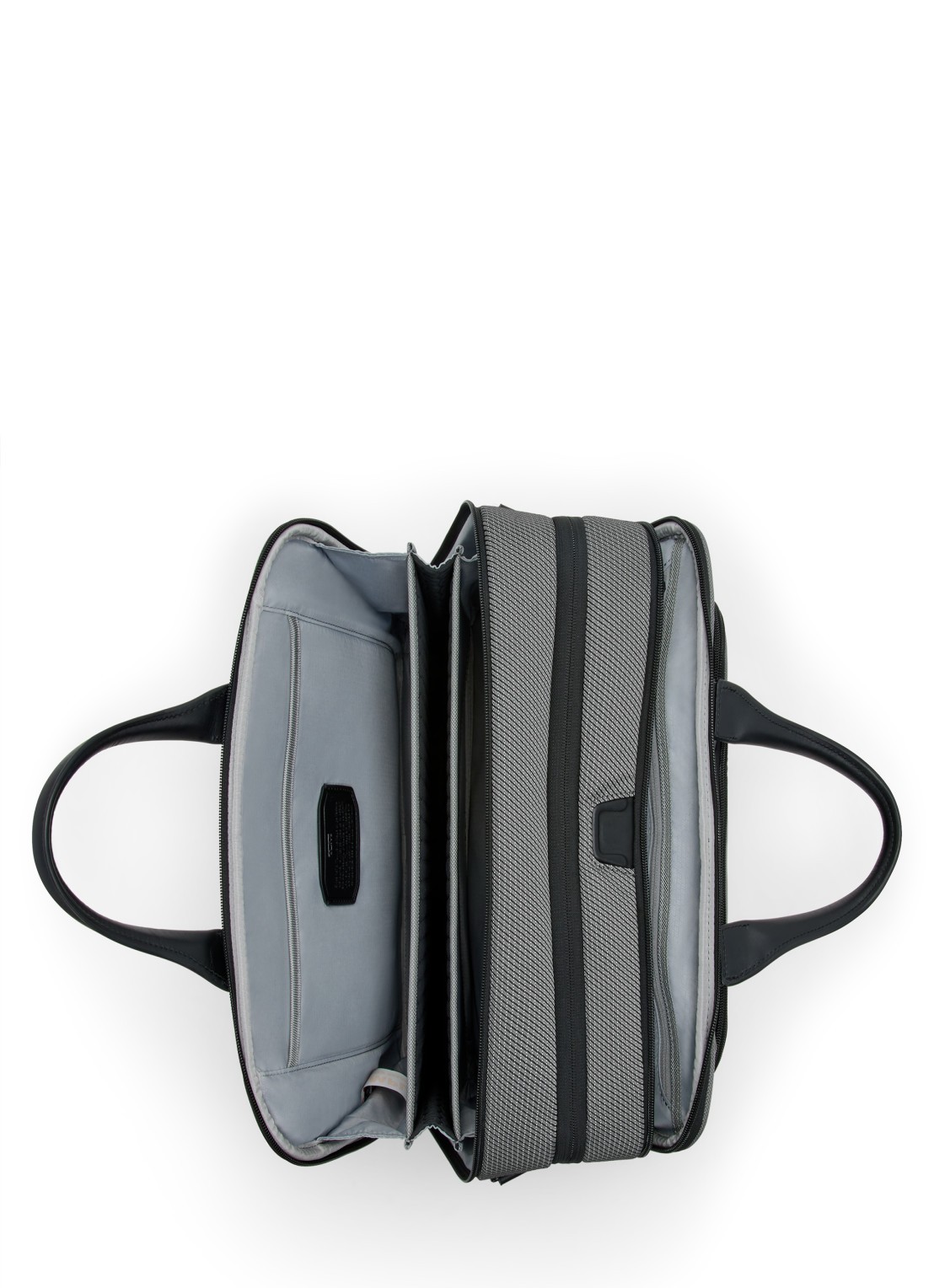 TUMI Alpha vergrootbare businesstas met 15 inch laptopvak - achterkant 5 grijs