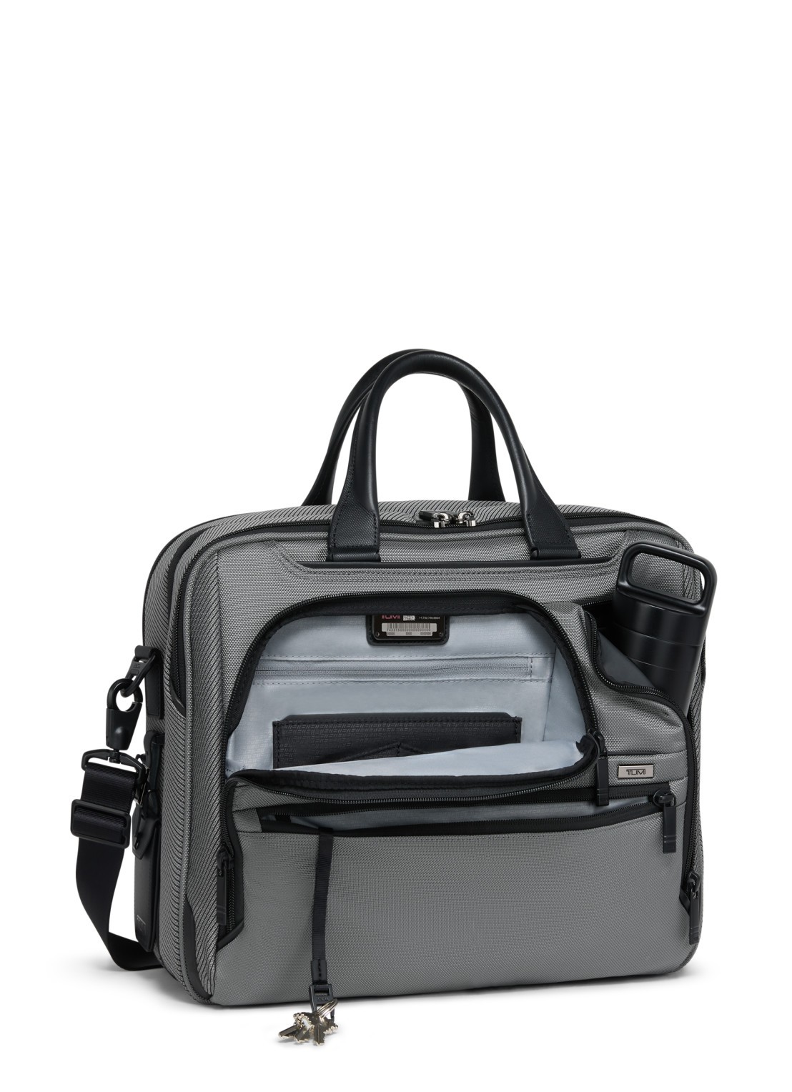 TUMI Alpha vergrootbare businesstas met 15 inch laptopvak - detail 2 grijs