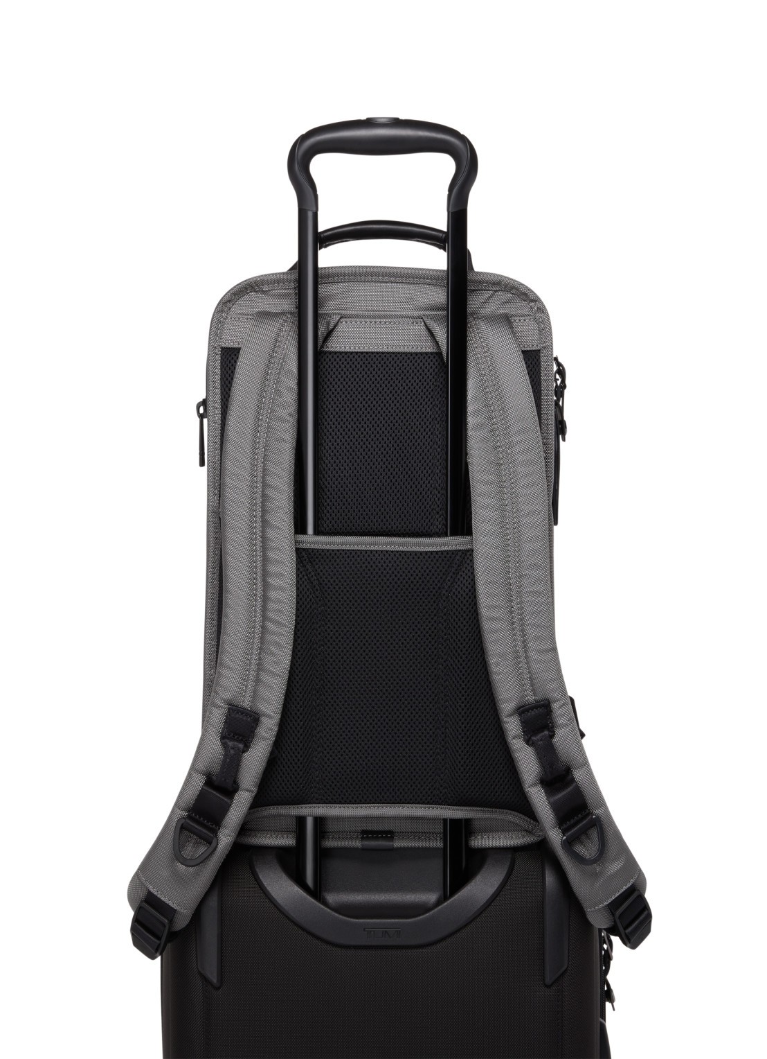 TUMI Alpha vergrootbare rugzak met 15 inch laptopvak - detail grijs