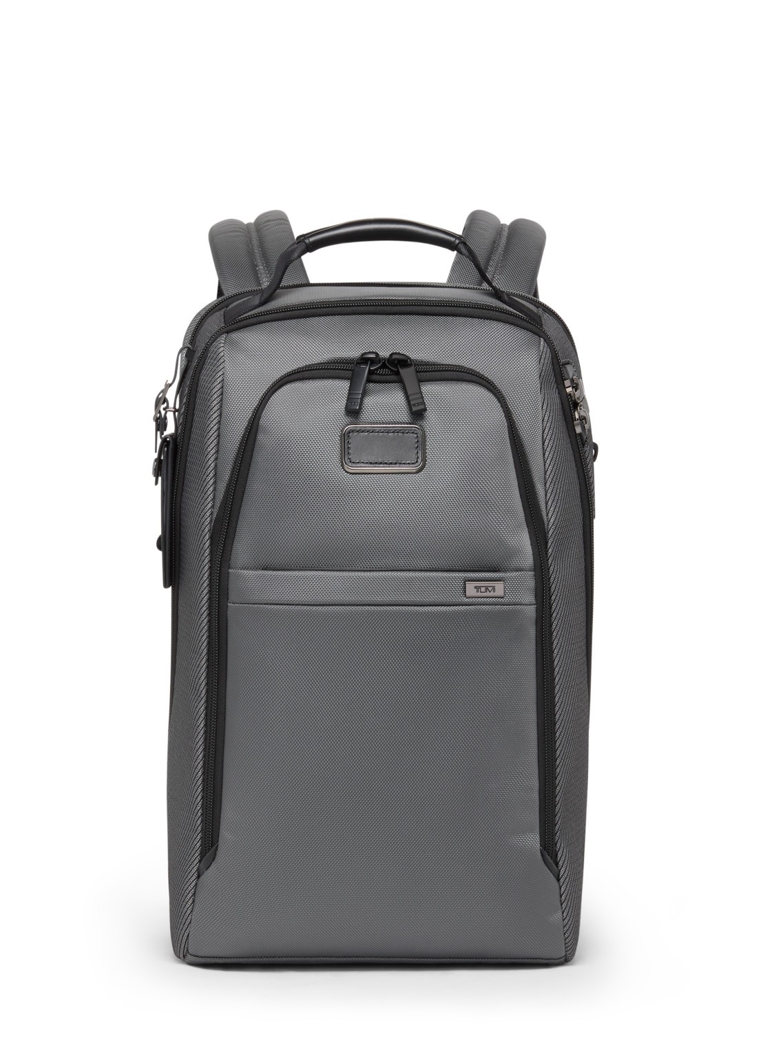 TUMI Alpha vergrootbare rugzak met 15 inch laptopvak - voorkant 4 grijs