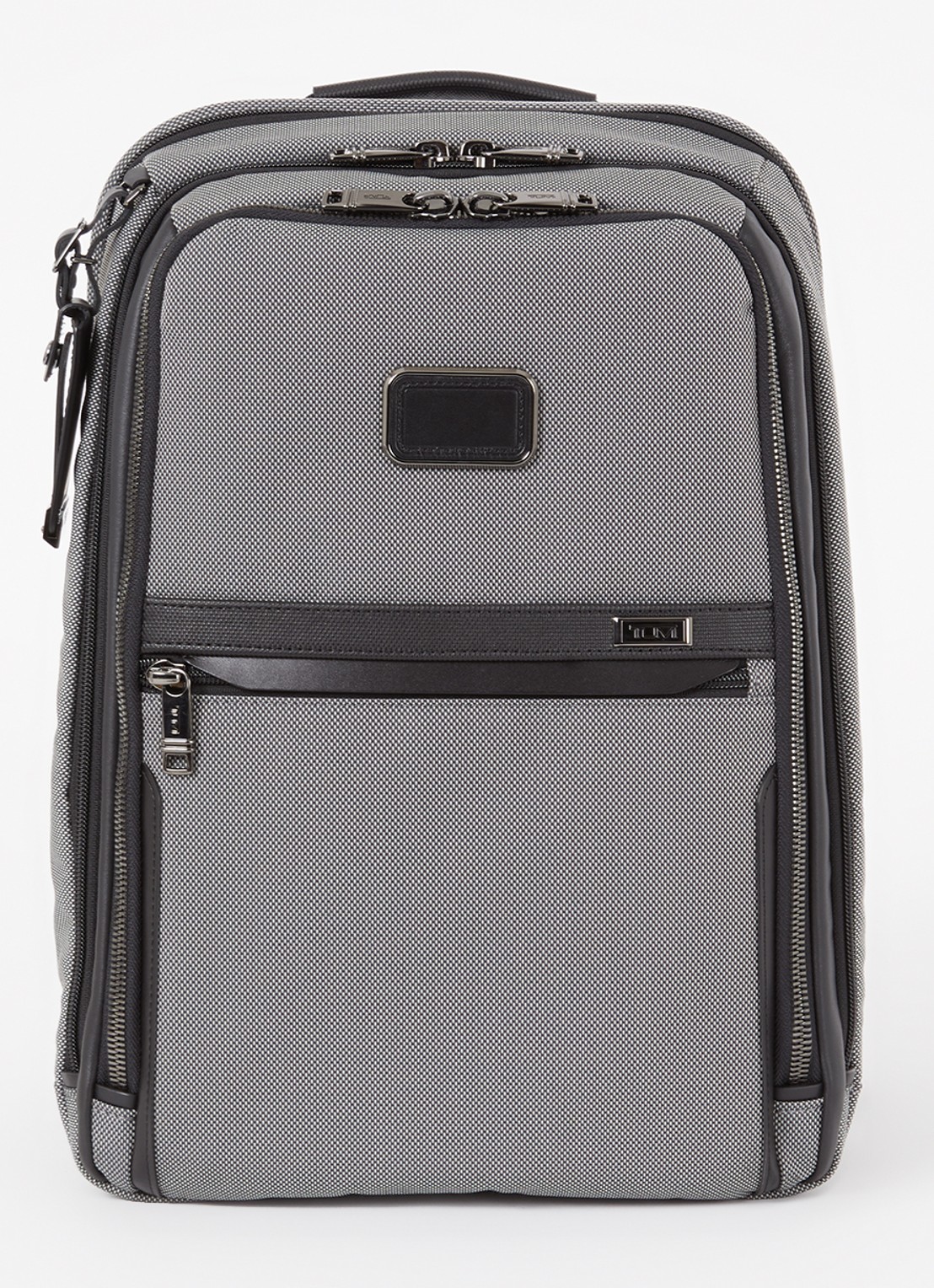 TUMI Alpha X Slim rugzak met 14 inch laptopvak - voorkant 2 donkergrijs