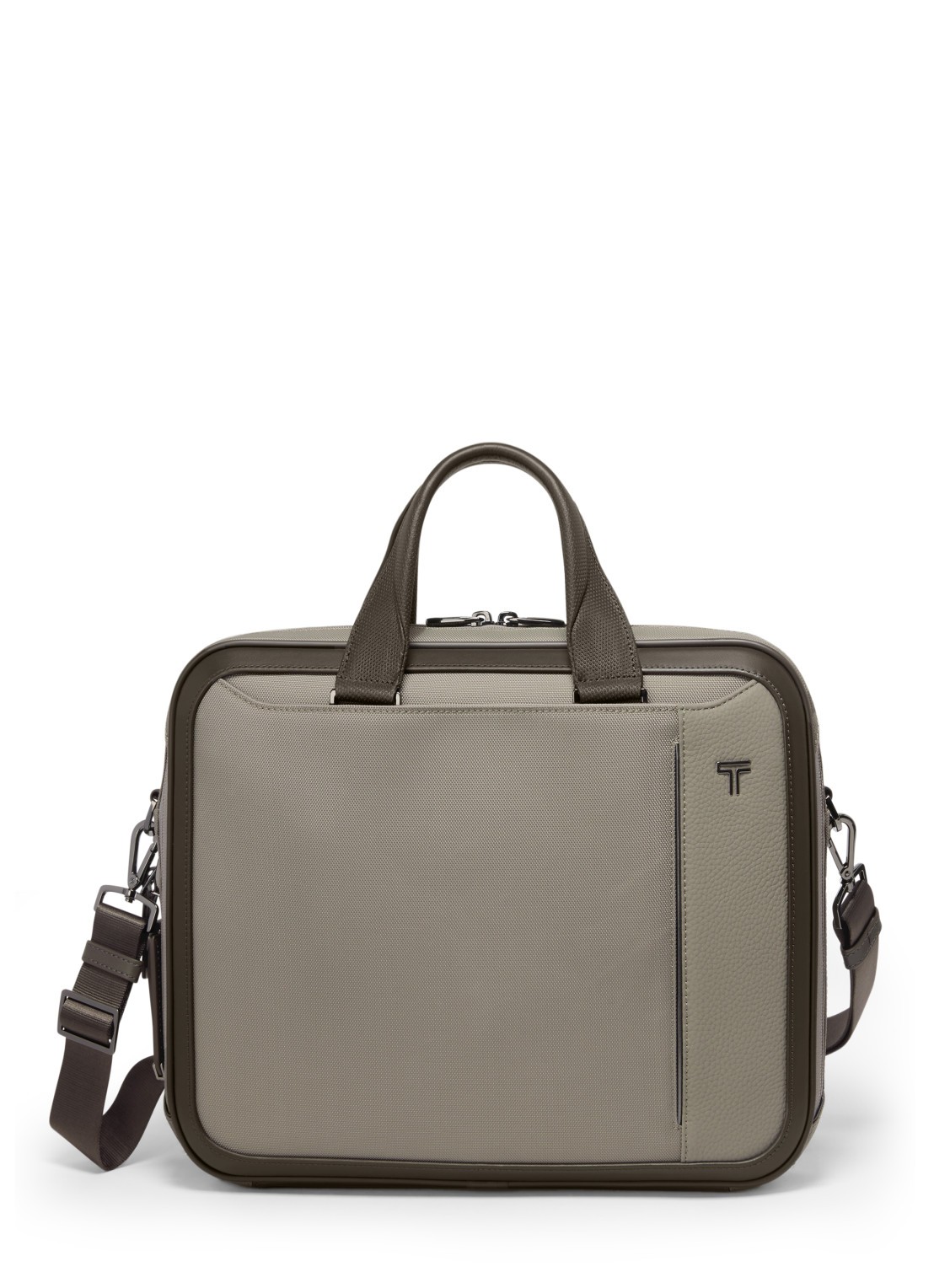TUMI Arrive' Hannover businesstas met 15 inch laptopvak - voorkant taupe