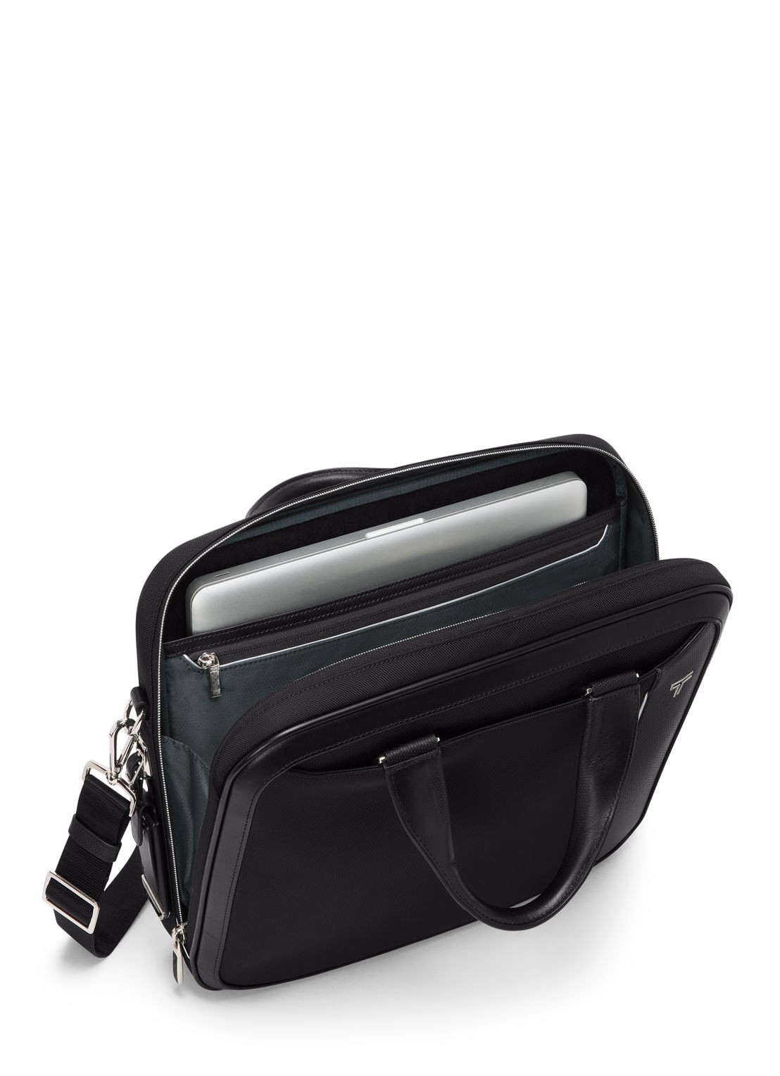 TUMI Arrive' Hannover businesstas met 16 inch laptopvak - voorkant 3 zwart