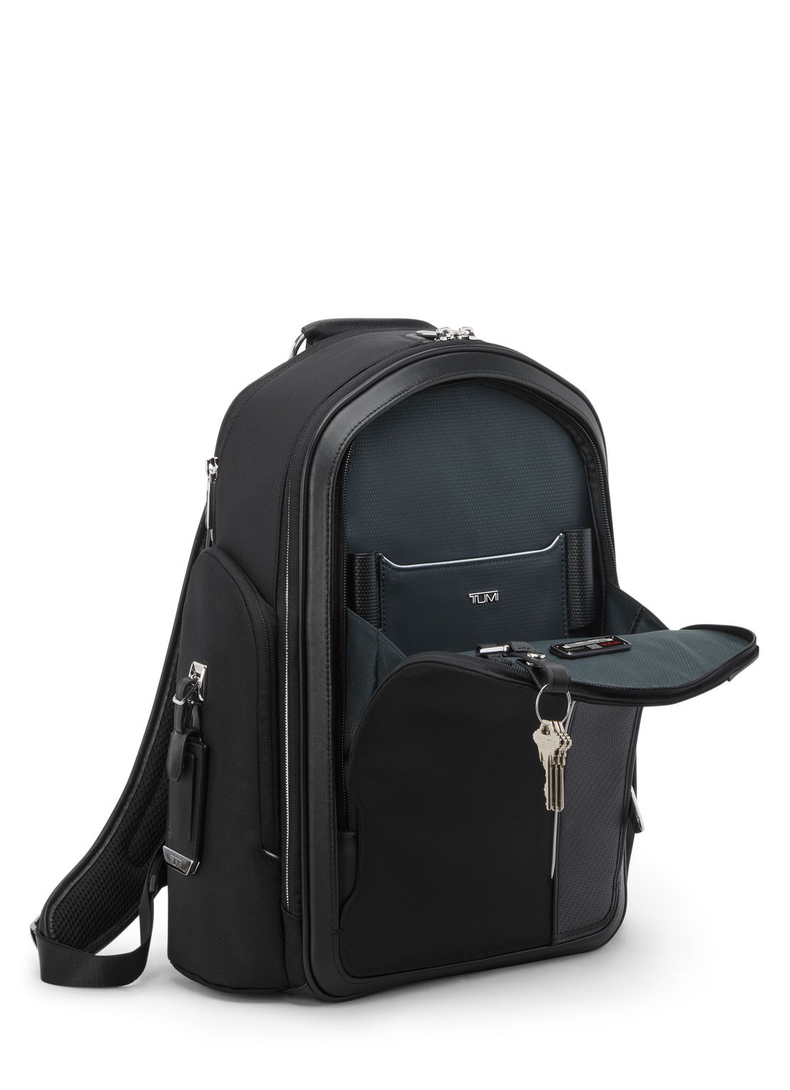 TUMI Arrive' Larson Medium rugzak met 16 inch laptopvak - achterkant 6 zwart