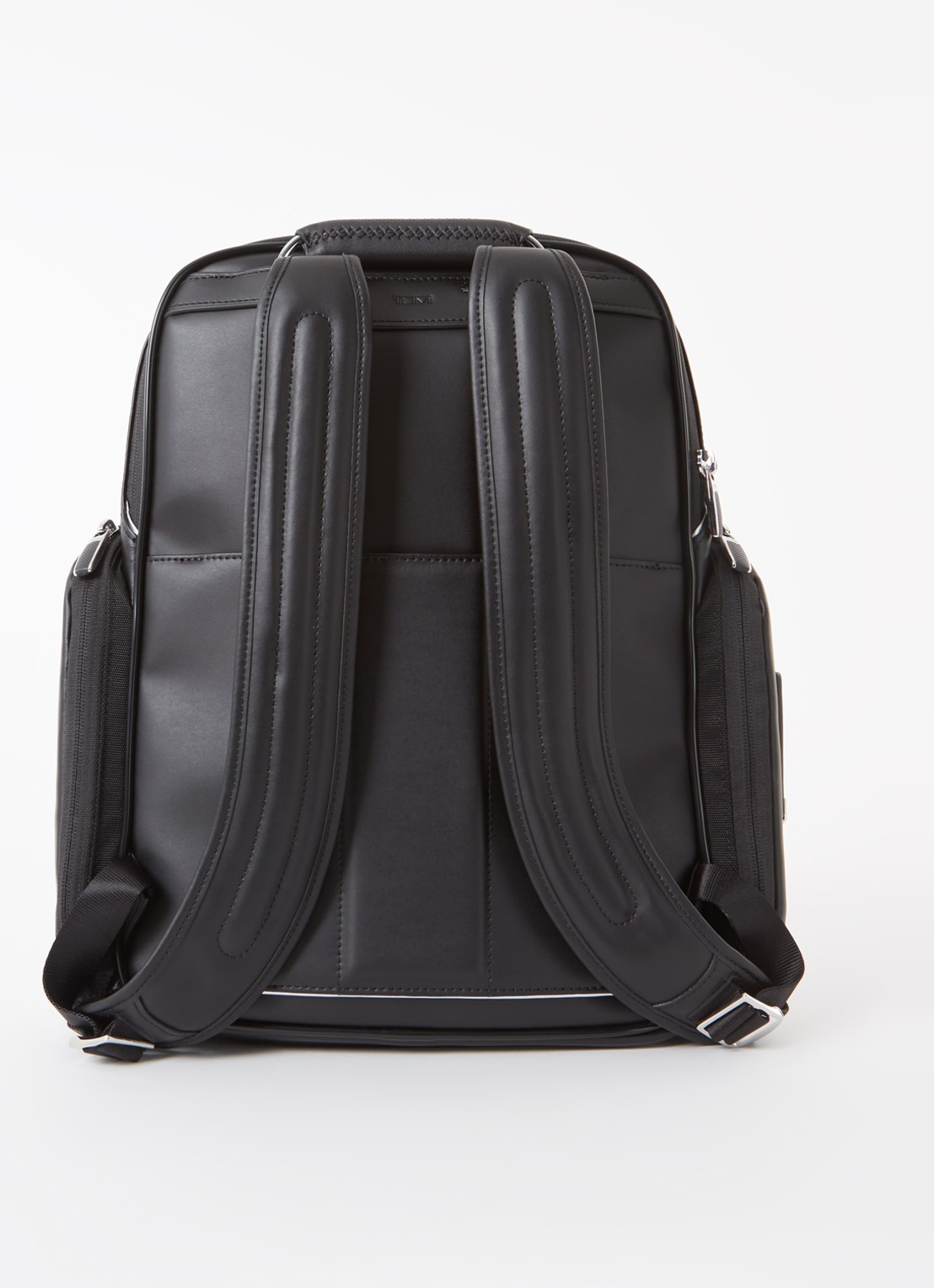 TUMI Arrivé Larson rugzak met 14 inch laptopvak - achterkant 3 zwart