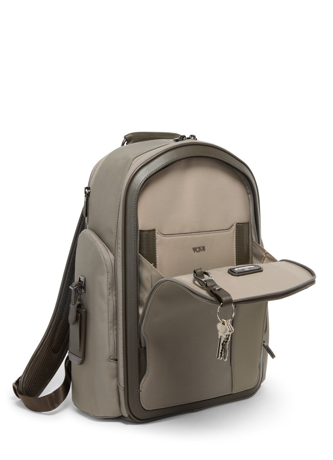 TUMI Arrive' Larson rugzak met 16 inch laptopvak - achterkant 7 taupe
