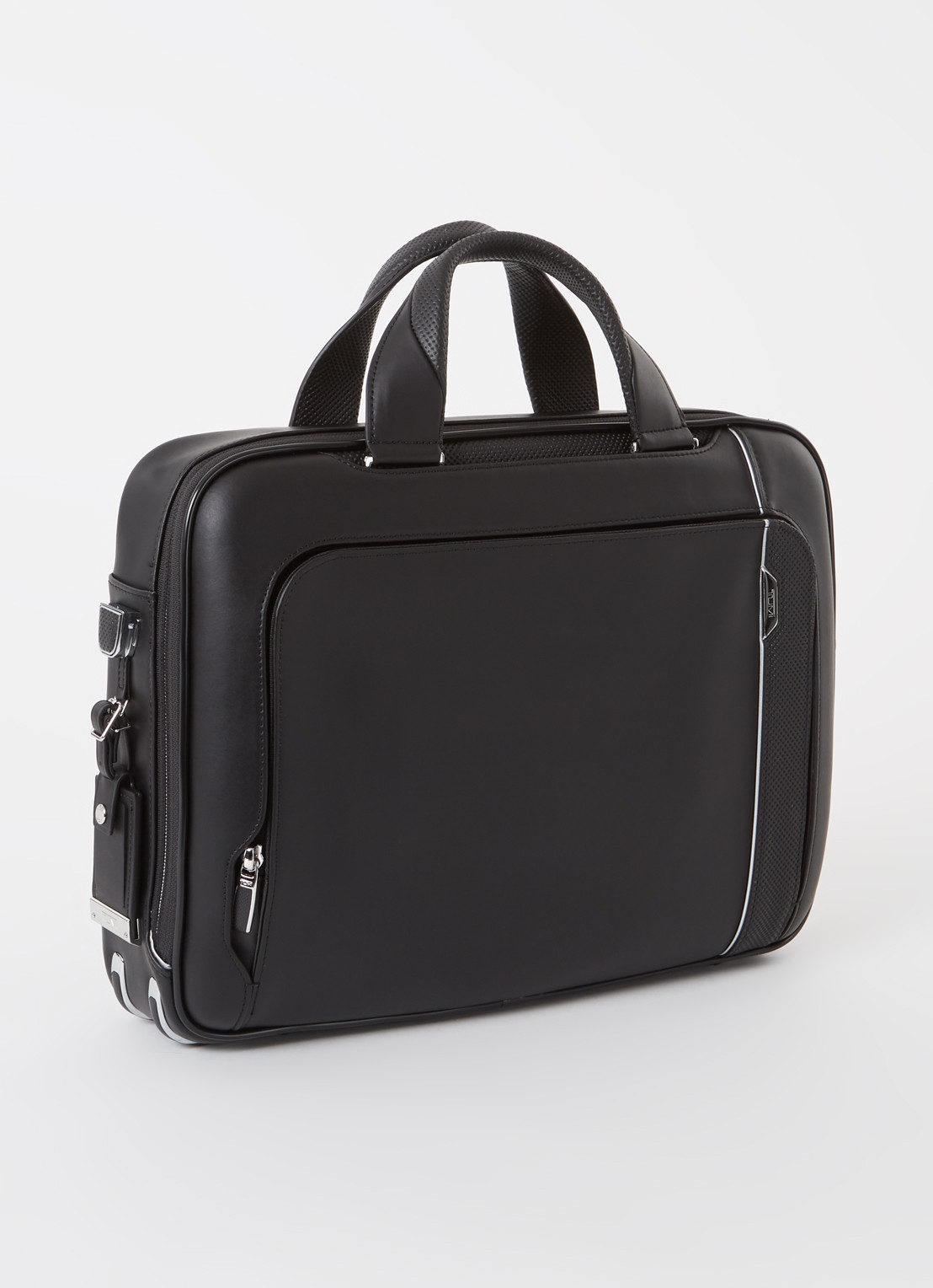 TUMI Arrivé Sadler businesstas met 15 inch laptopvak  - achterkant zwart