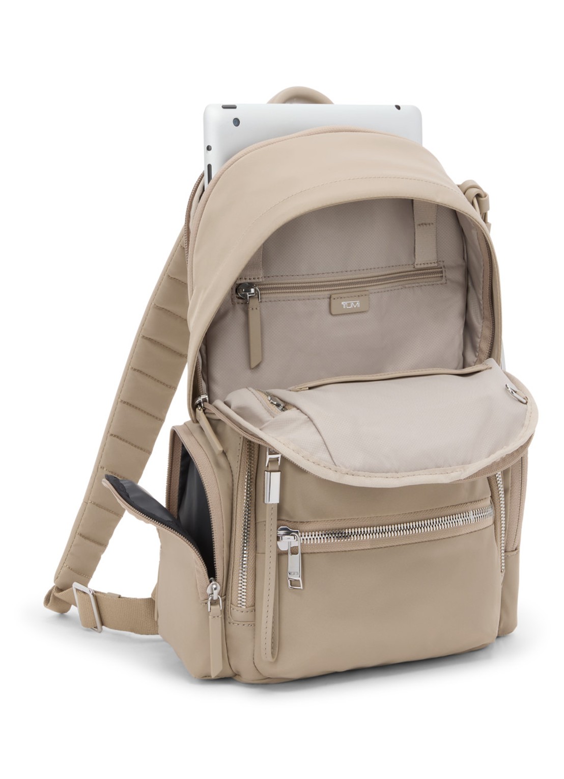 TUMI Celina rugzak met 12 inch laptopvak - achterkant 4 beige
