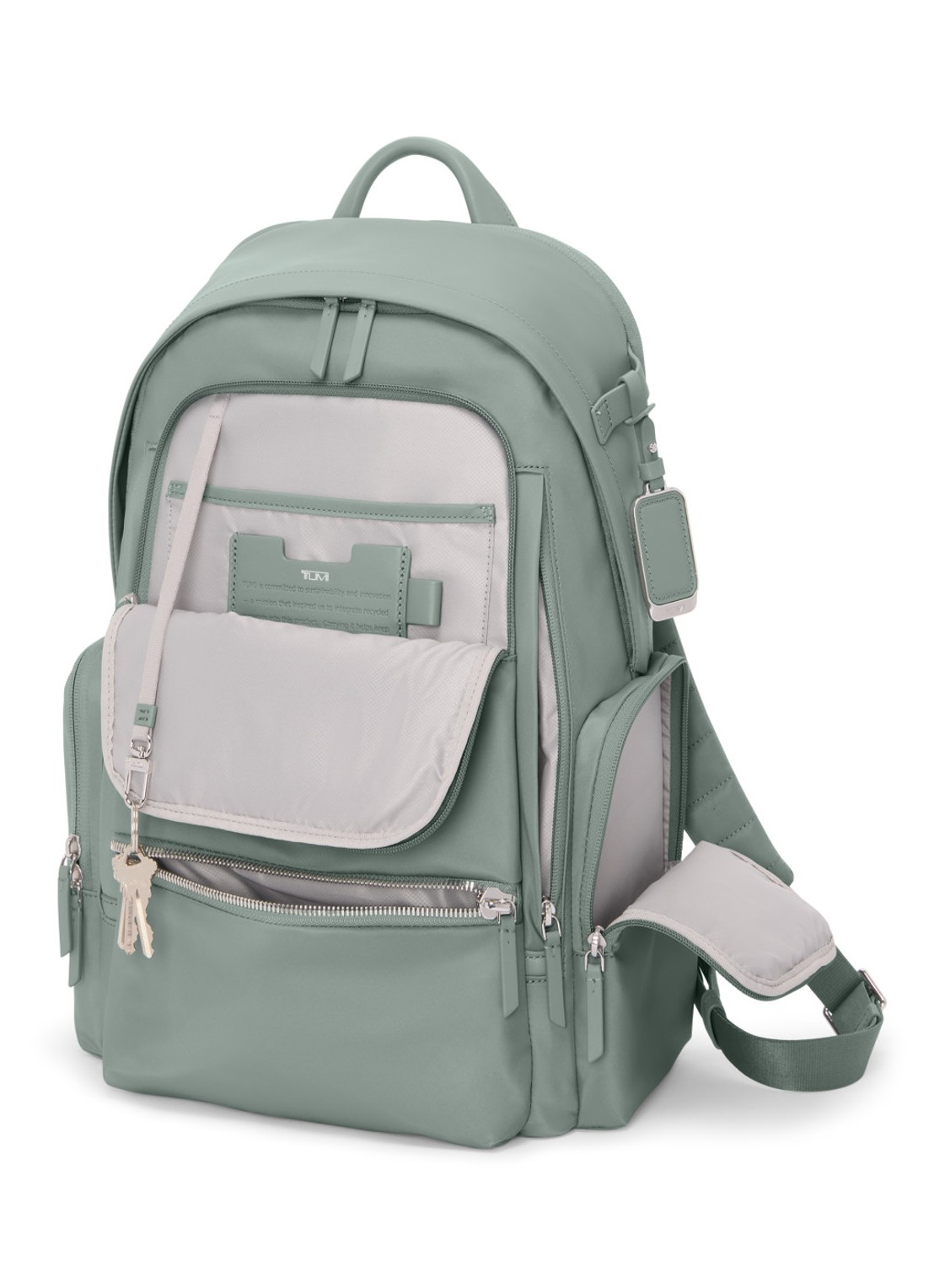 TUMI Celina rugzak met 16 inch laptopvak - voorkant 2 groen