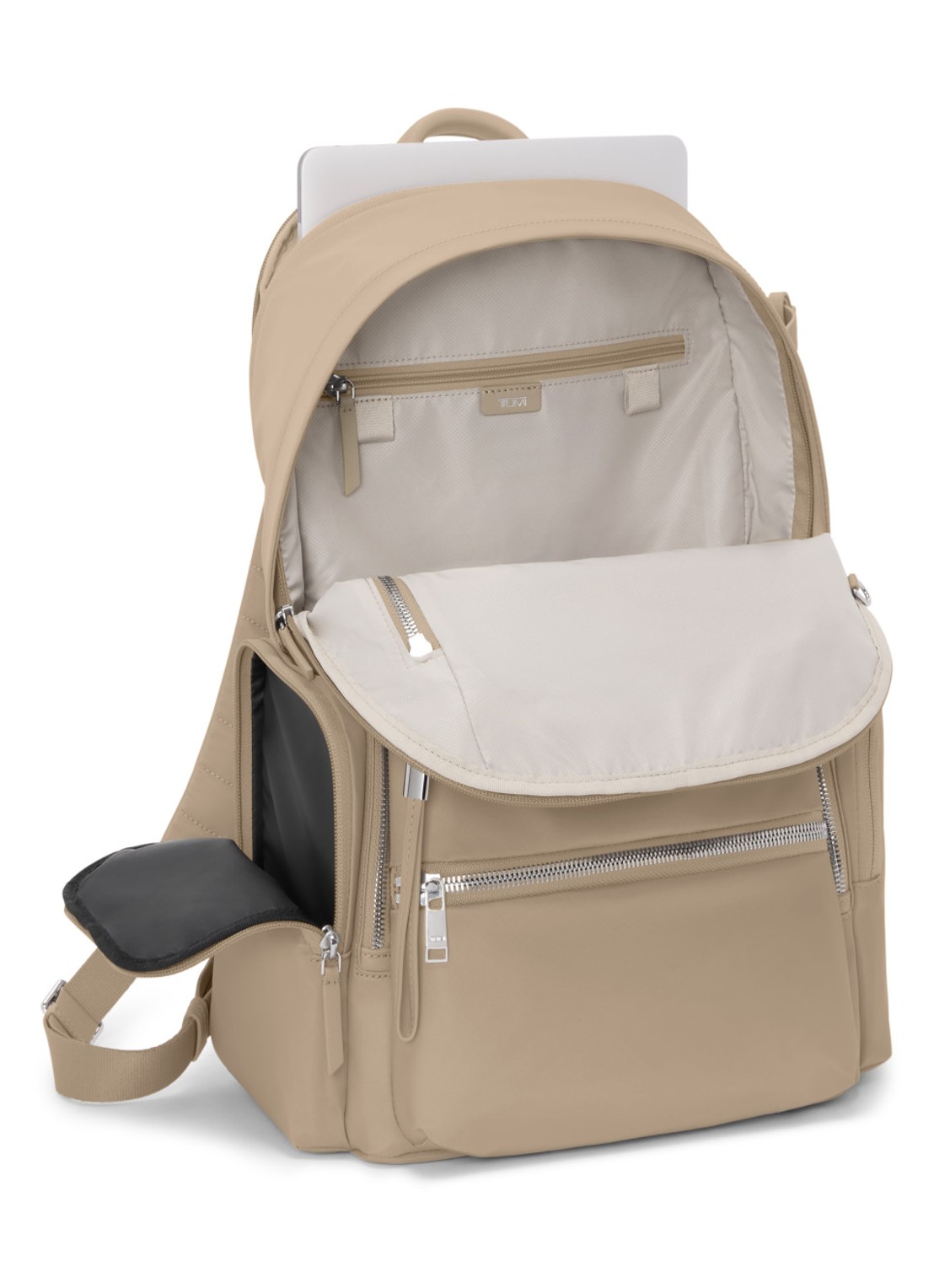 TUMI Celina rugzak met 16 inch laptopvak - achterkant 2 beige