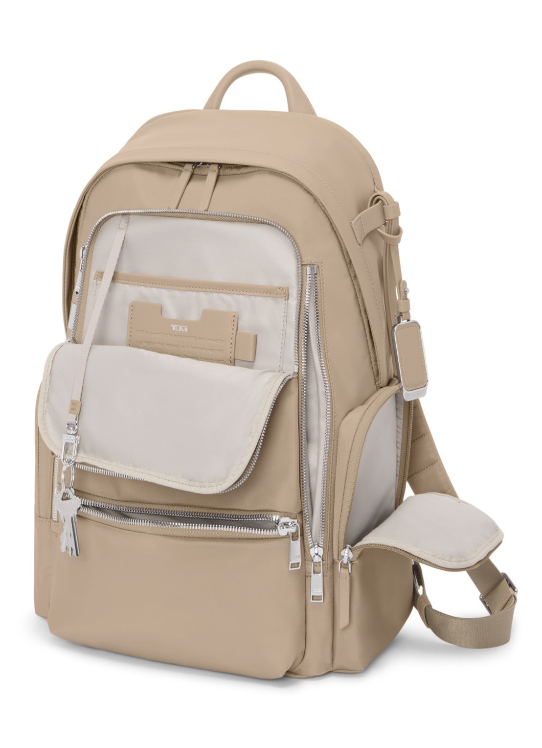 TUMI Celina rugzak met 16 inch laptopvak - voorkant 4 beige