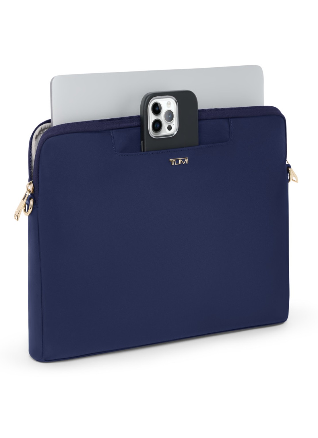 TUMI Dakota laptoptas met afneembare schouderriem - achterkant 4 indigo