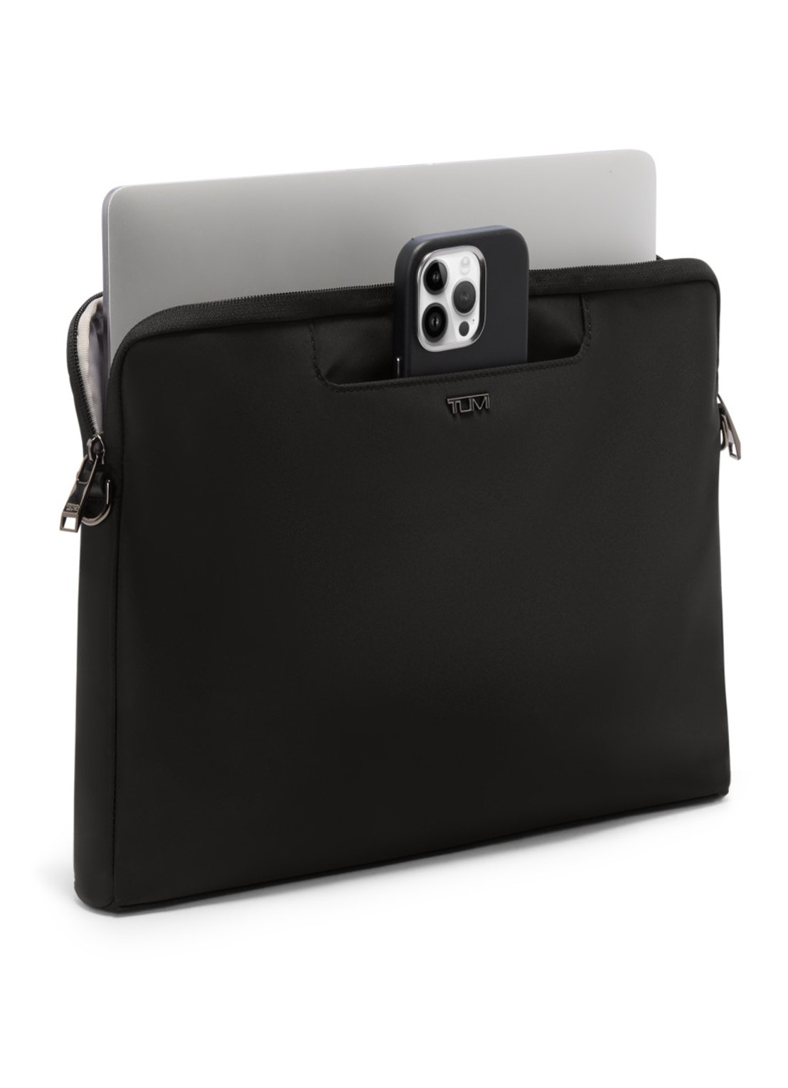TUMI Dakota laptoptas met afneembare schouderriem - achterkant zwart